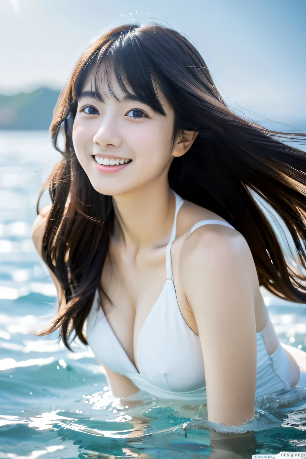 masterpiece, highest quality, Photoreal, Super detailed, finely, High resolution, 8k wallpaper, Professional, Advanced level of detail, Female college student watching soccer, Slender Japan woman, ((facing the front)), detailed clavicle, Medium chest、perfect face, medium long hair, soccer uniform、shorts、gentle smile
