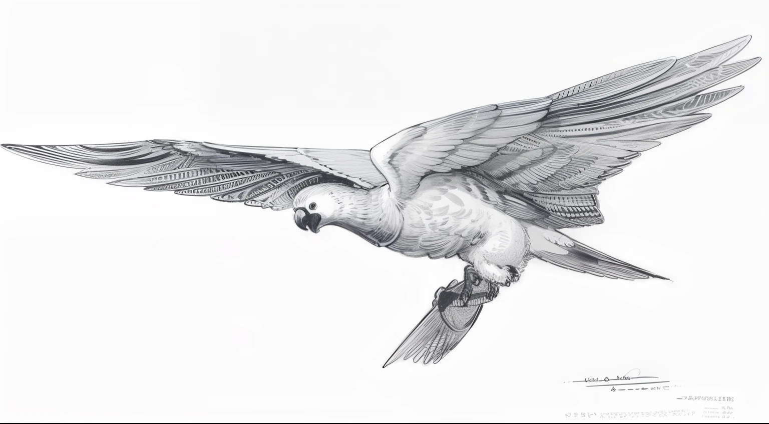 drawing of a flying parrot with its wings spread, pen - and - ink illustration, pen-and-ink illustration, traditional drawing style, finely detailed illustration, clean ink detailed line drawing, an illustration, perfect pen and ink line art, very detailed birds, engraving illustration, illustration, blue arara, an illustration of, highly-detailed illustration, pen and ink illustration