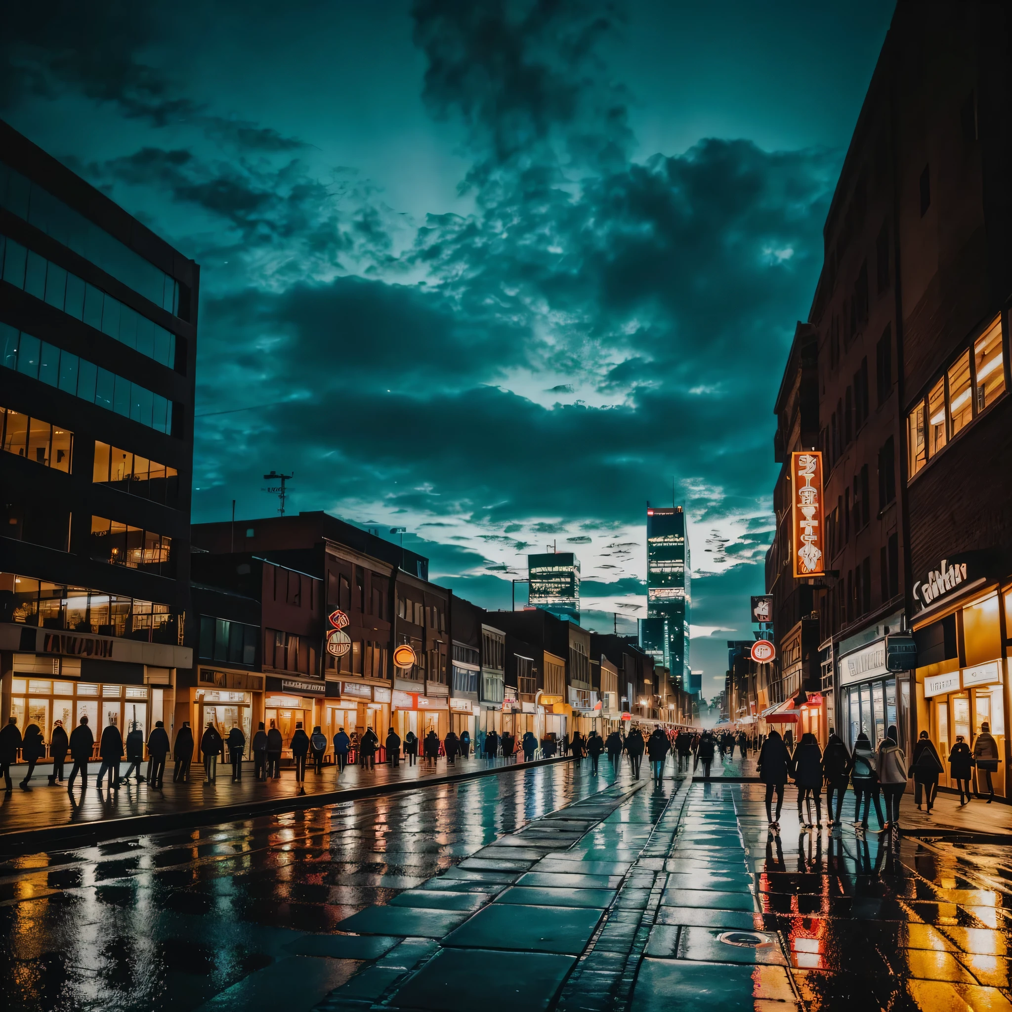 city,people,night,(best quality,4k,8k,highres,masterpiece:1.2),portrait,urban,surreal,detailed buildings,shining lights,neon signs,vibrant colors,street scene,lively atmosphere,exciting energy,bustling crowds,dynamic motion,nightlife,evocative shadows,reflection in puddles,contrast,busy traffic,mysterious alleyways,architecture details,moody ambience,moonlit sky,cityscape silhouette,artistic composition,movement,urban exploration,authenticity,lifelike portrait,expressive faces,storytelling,diversity and inclusivity,interactions,dynamic street photography,raw emotions,realistic textures,city lights reflecting on wet streets,blurred motion of passing cars,glowing skyscrapers,exploring the unknown corners of the city,unique characters,hidden stories to discover,nighttime adventures in the city that never sleeps.