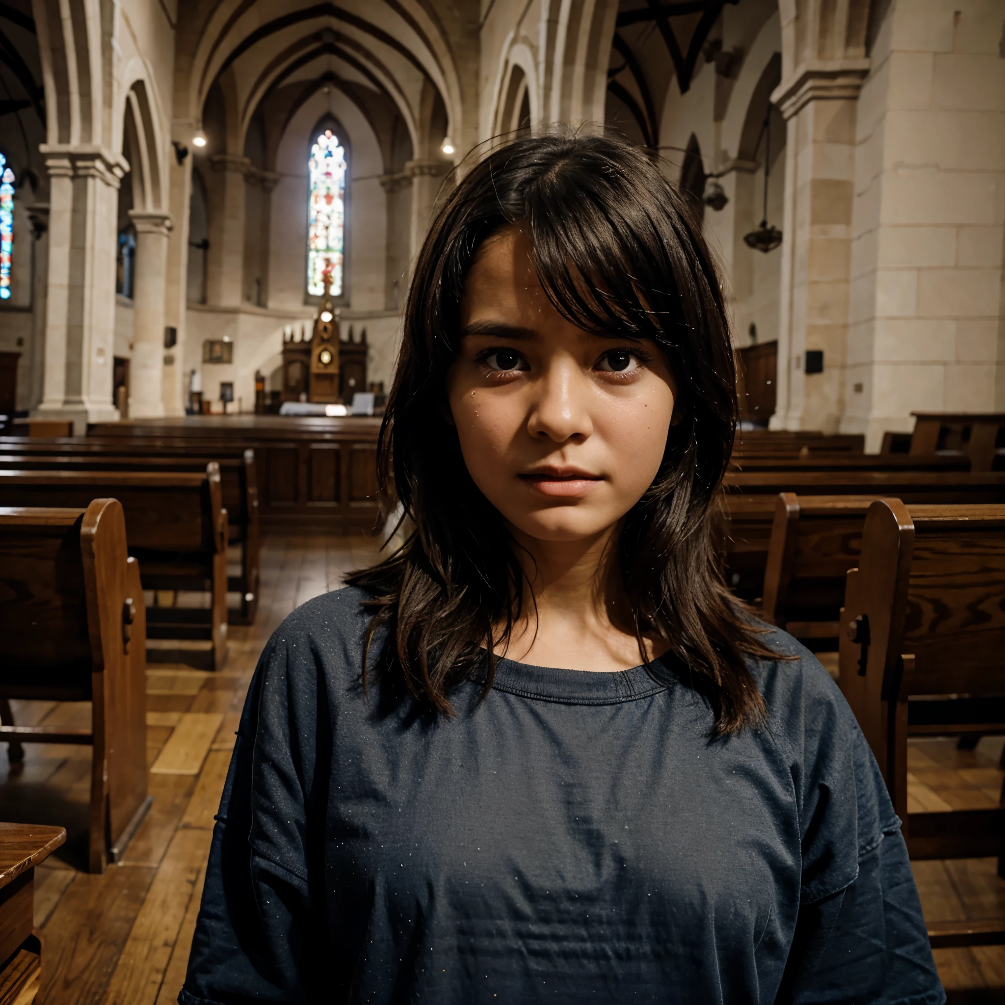 Children in tears in church 