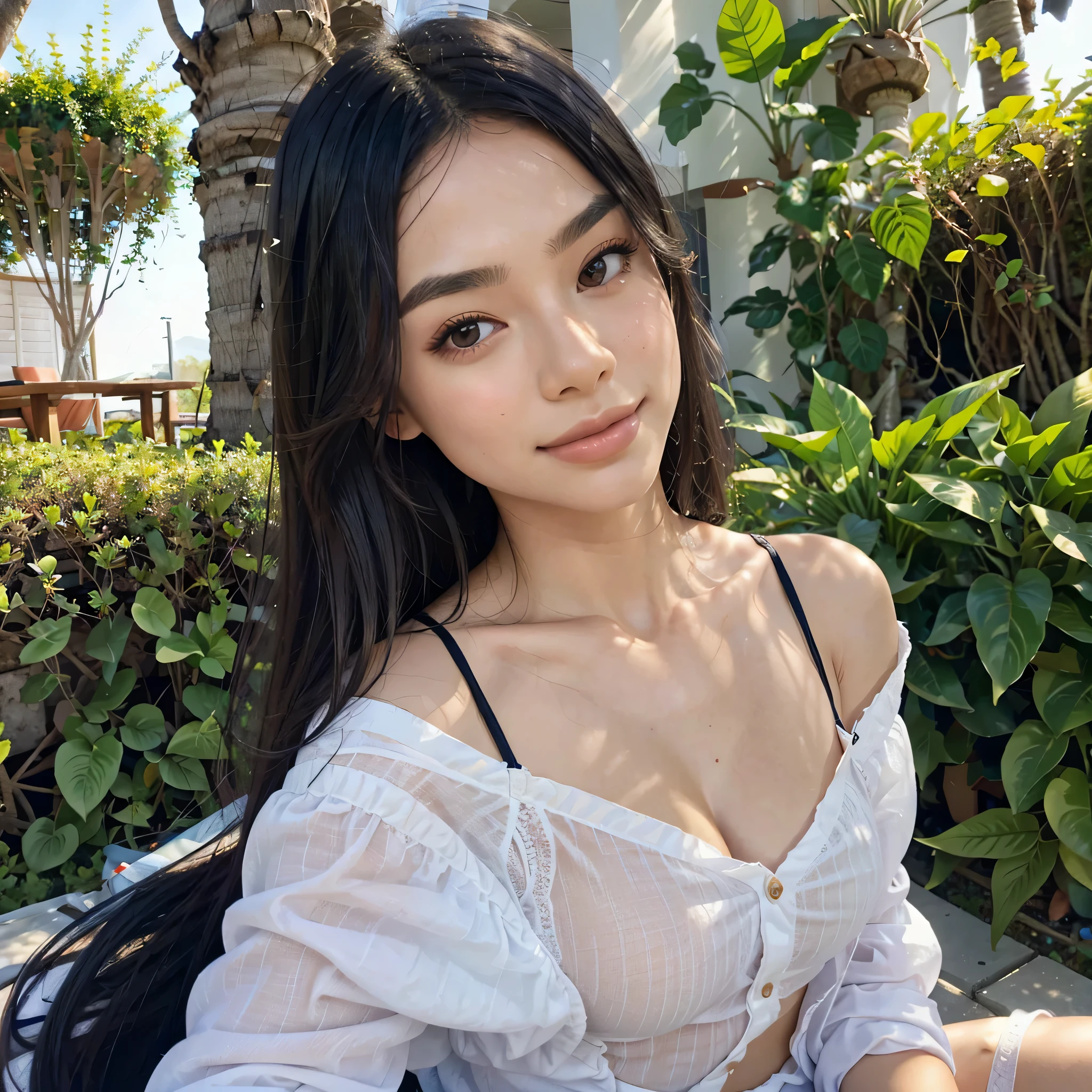 (Masterpiece), (Best Quality), (Super Detail), (disheveled Hair), (Illustration), (1 Girl), (Interview), (Brief Background), Beautiful Detailed Eyes, Delicate Beautiful Face, Floating, (High Saturation), (Shine), Focus on Face, Black Hair, Bangs, Full Smile, Floating Hair. girl, maiden in love, pixiv illustration, top quality, super detailed, smile, clever, beautiful face, 4K, nature, sunlight through trees,
