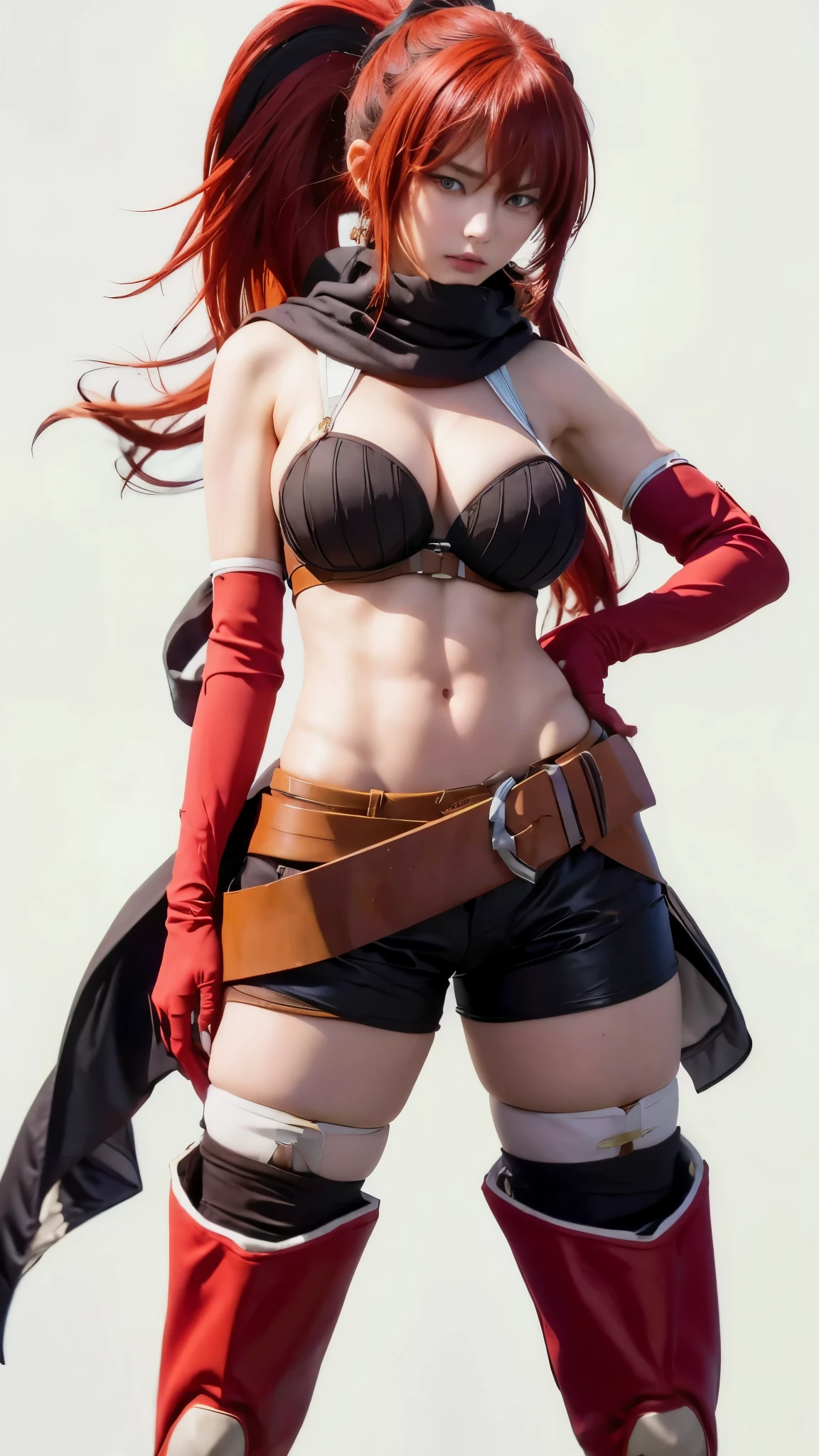 anime - style woman in a black and red outfit posing for a picture, Maya Ikusaba, katarina from league of legends, range murata and artgerm, style artgerm, krenz cushart and artgerm, extremely detailed artgerm, cutesexyrobutts, alena aenami and artgerm, katarina, artgerm style