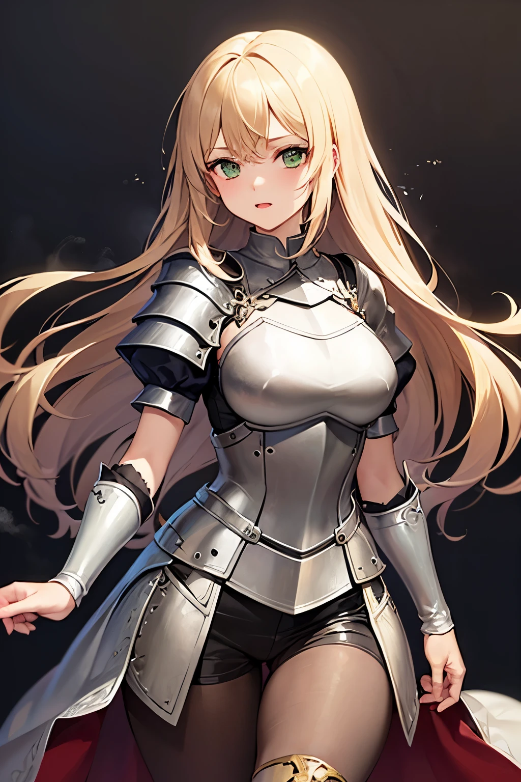 1girl, fantasy background, fantasy character, (((steam punk))), ((blonde hair)), ((green eyes)), (((knight)))