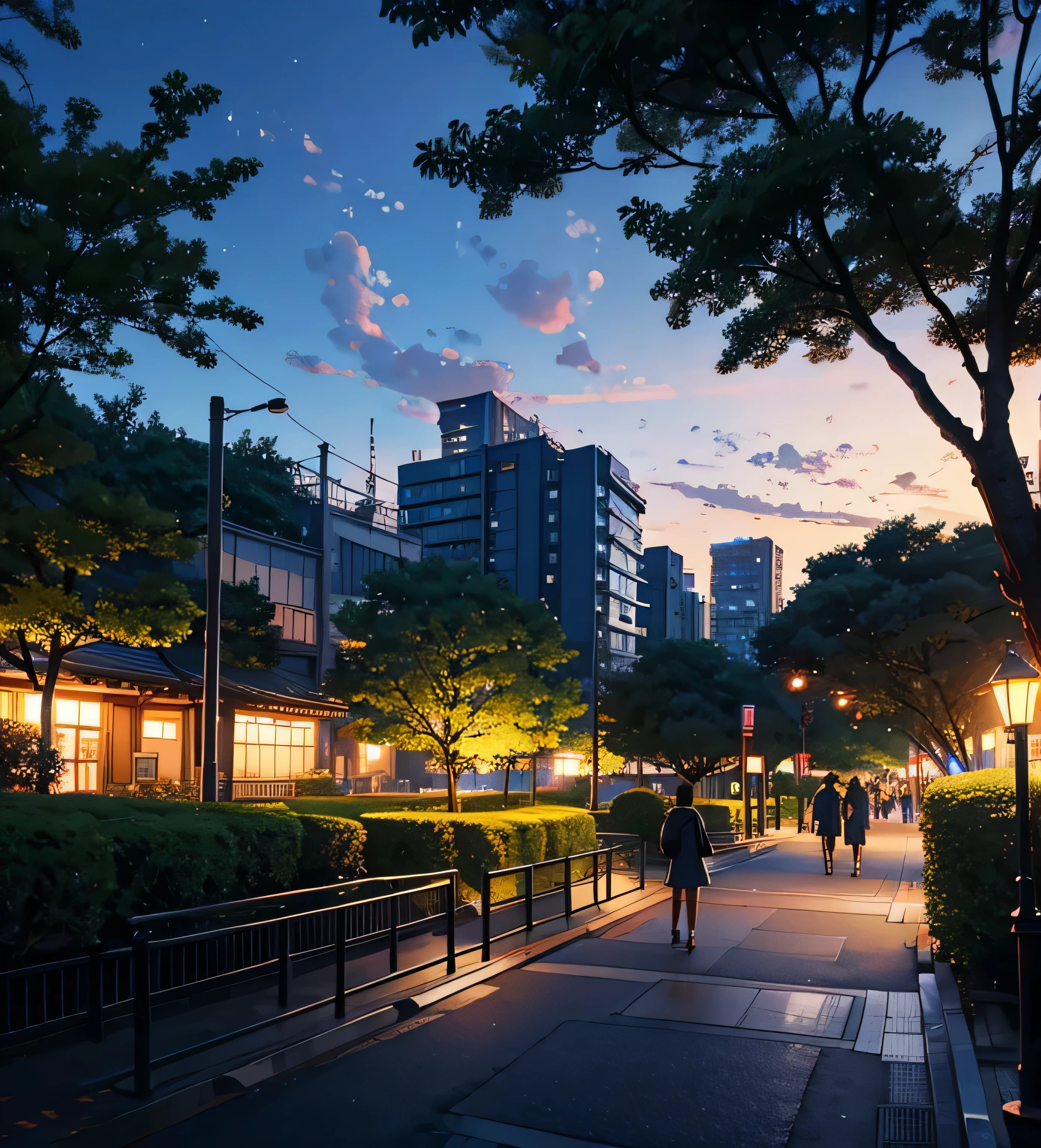 makoto shinkai park tokyo street