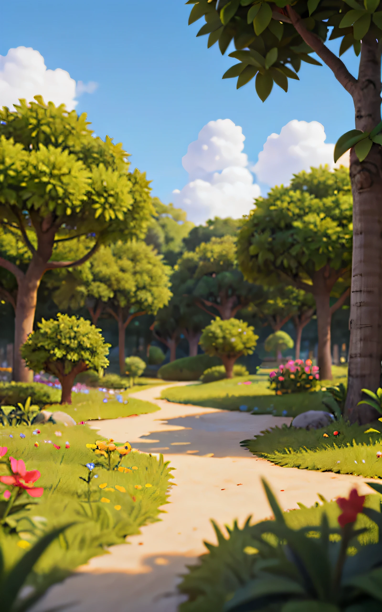 green cartoon tree