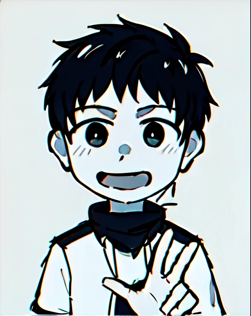 asian boy, high resolution, high definition, 4k, ((masterpiece)). good eyes, ((cute eyes)), ((greyscale)), (((sketch)))