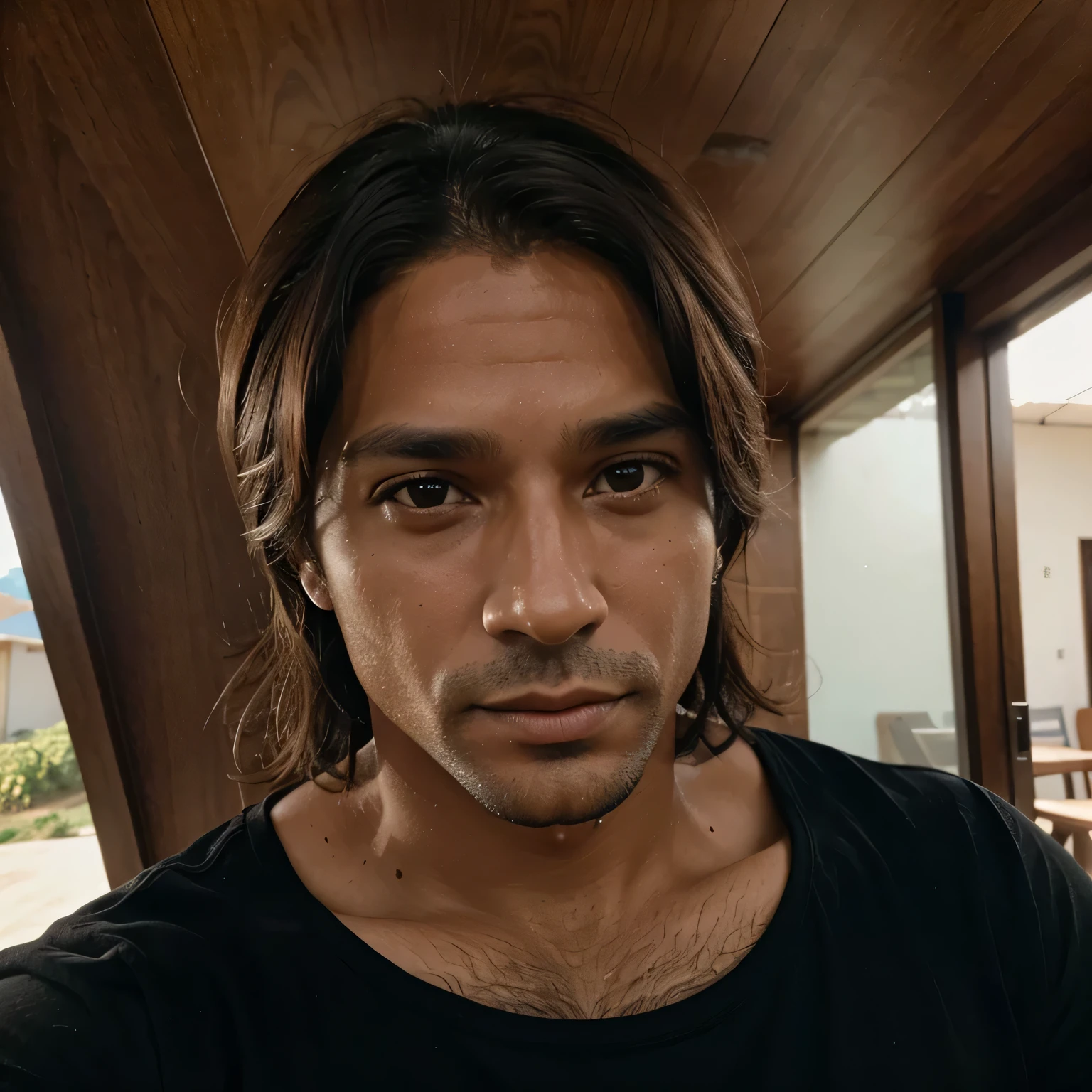Homem bonito, primeiro o rei, olhos azuis, 30 anos, cabelo preto curto, selfie de alta qualidade, cinematographic