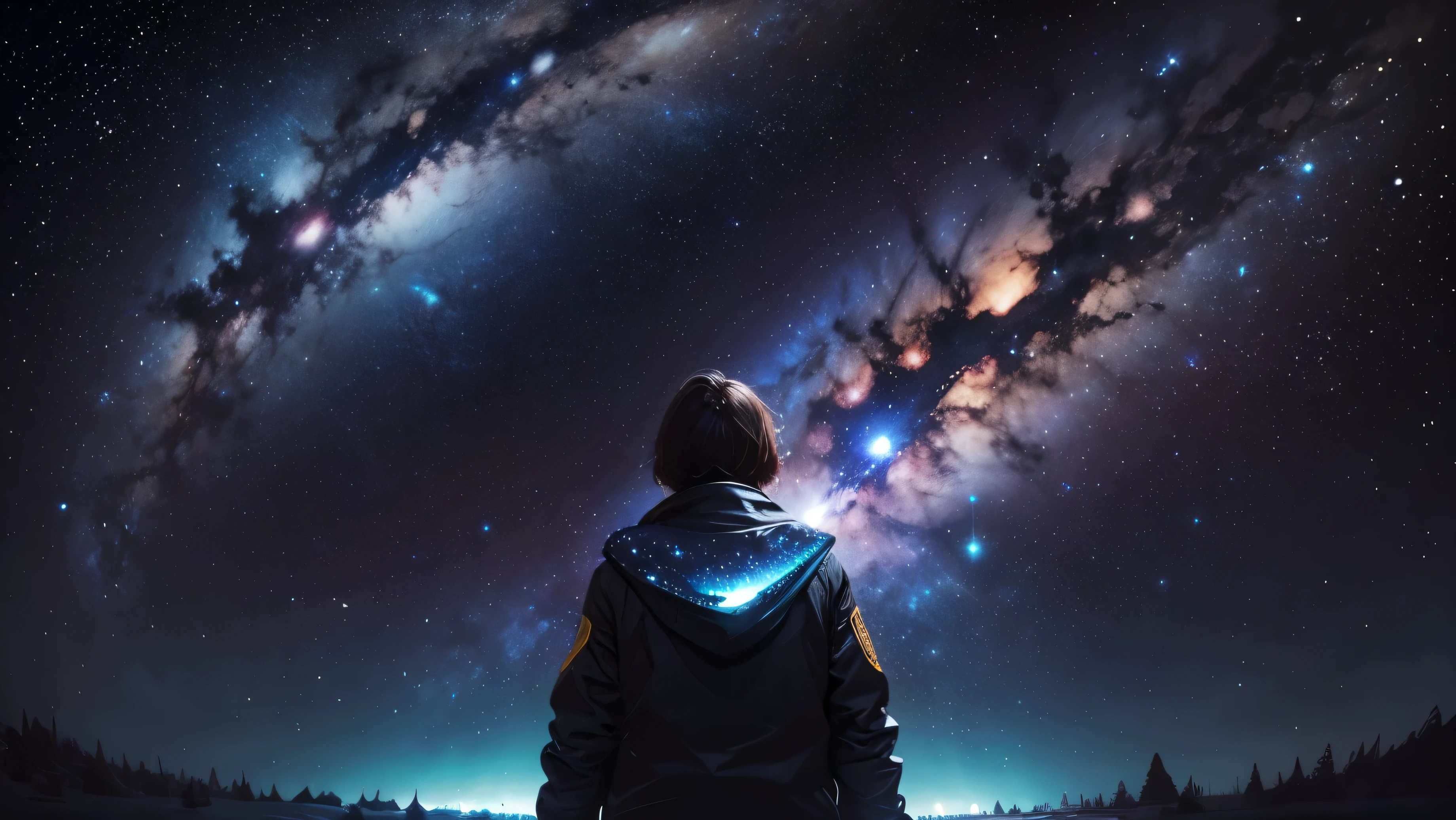 Milky Way,starry sky,Star,galactic particle flow,magnificent,Shocking feeling,galaxy,close range