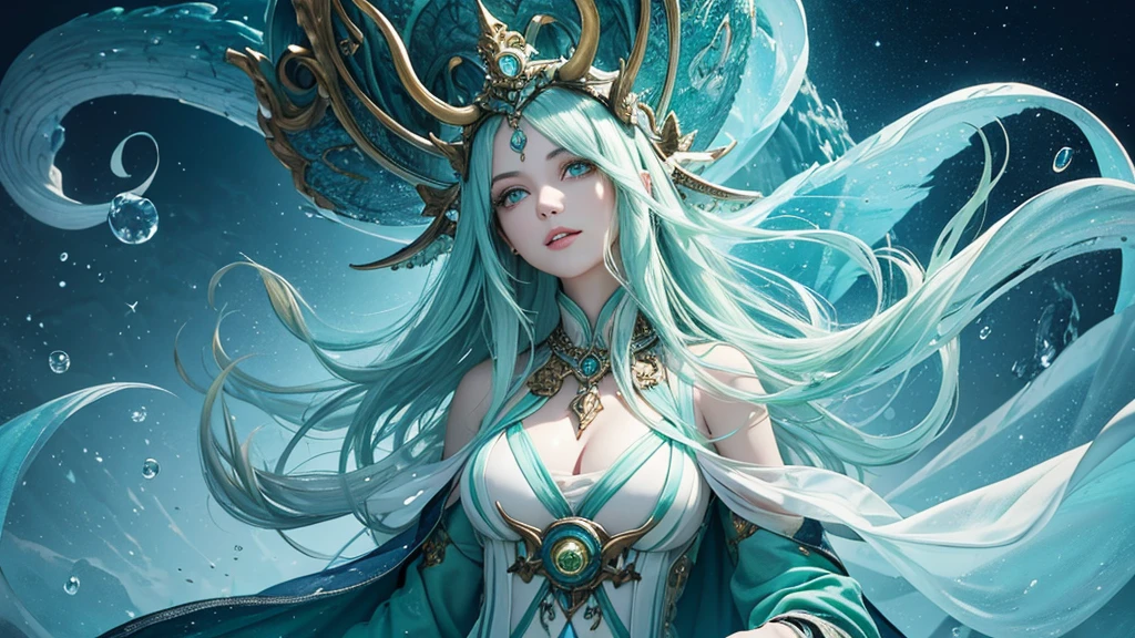 (best quality,ultra-detailed,realistic),portraits,medium:oil painting,(HDR,studio lighting),vivid colors,sharp focus,physically-based rendering,(A lovely siren),beautiful detailed eyes,beautiful detailed lips,extremely detailed eyes and face,long eyelashes,(light green skin),(aquamarine eyes),blue-green color tones on the face,(coke bottle figure),(blessed proportions),(sea foam green hair ankle length),flowing hair,(dressed in tatters, holding a lantern that shines unnaturally bright and swirls with evil energy),tattered clothing flowing in the wind,(age 20),serene expression,graceful pose,emerging from the ocean,sparkling water droplets on skin and hair,faint shimmering scales on the legs,gentle waves in the background,strands of seaweed entwined in the hair, she is singing standing atop the head of a (subject:2 horrible giant monster (many eyes, many tentacles, huge maw full of jagged teeth)), (subject 3: A sailing ship in the distance approaches the siren and its doom), it is a pitch black night with light rain and just a little lightning