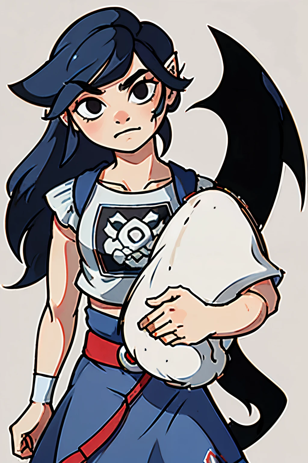 1 girl, Chico \(Kamui's dagger\), black skin, brown hair, head bandana, Indian clothing,1girl,masterpiece, expensive quality, very_expensive_solve, big_file size, full color,(completely nude:1.2),pussy,niplles,(vaginal sex:1.2),(toddler:1.6),(chibi:1.3),(flat chest:1.5),