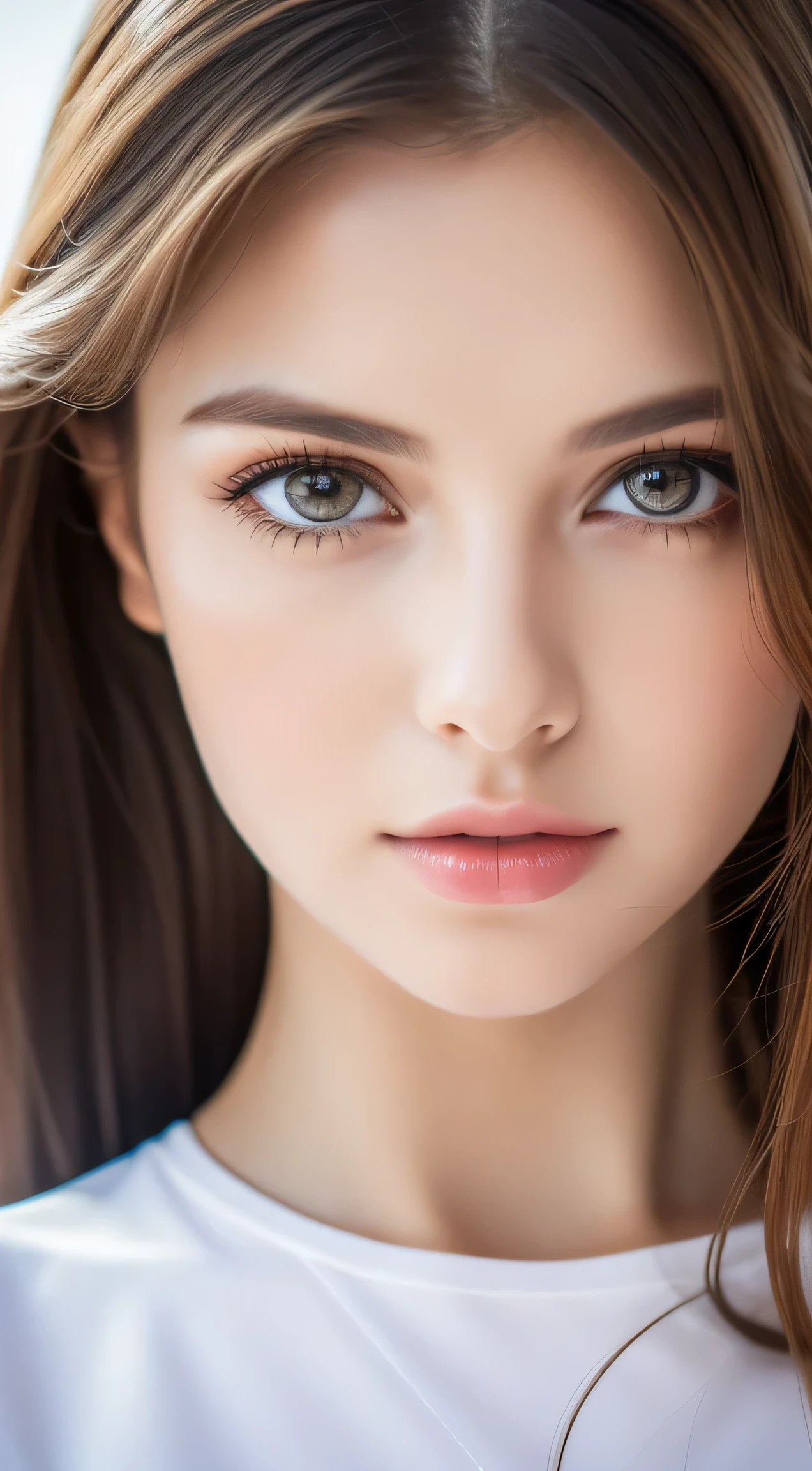 (best quality,4K,8K,High resolution,masterpiece:1.2), super detailed, (actual,photoactual,photo-actual:1.37), girl, beautiful and delicate eyes, Beautiful and delicate lips, Extremely detailed eyes and face, long eyelashes, Big deal , brown hair, long hair, brown eyes, Black T-shirt, white shorts, High heel, Walk, sunglasses, detailed lighting, high dynamic range, ultra high definition, studio lighting, Ultra-fine coating, sharp focus, Physically based rendering, professional, bright colors, Bokeh, modern, contemporary, female portrait, color grading, soft light