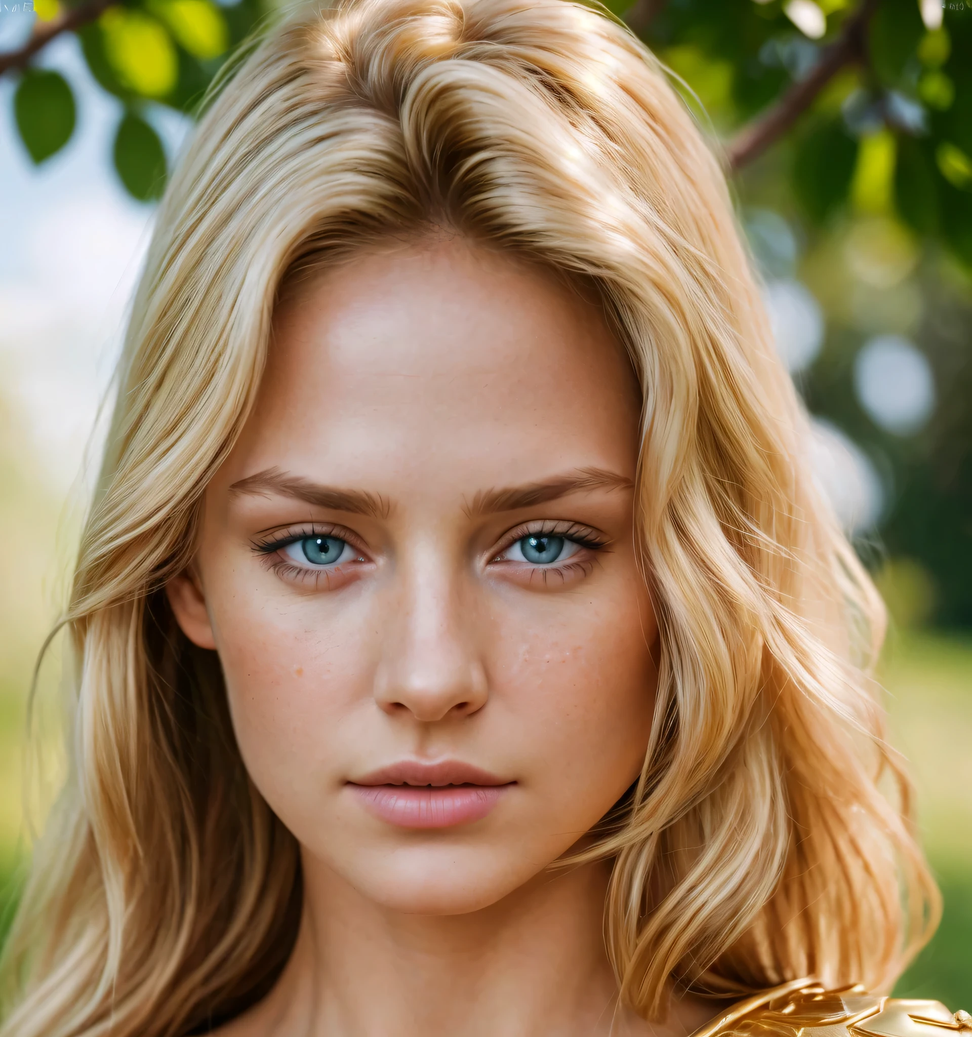 angel, armor gold (masterpiece, best quality, high resolution:1.4), 1girl, angel, skin pores texture, Hair blonde, HD , Photography, movie, cinematic, full Body, Realistic, (8k, RAW photo, best quality, masterpiece:1.2), (realistic, photo-realistic:1.33), best quality, detailed eyes blue, cute,natural lighting, depth of field, film grain, wrinkled skin, sharp, detailed and realistic portrait of a woman ,(freckles:0.5)