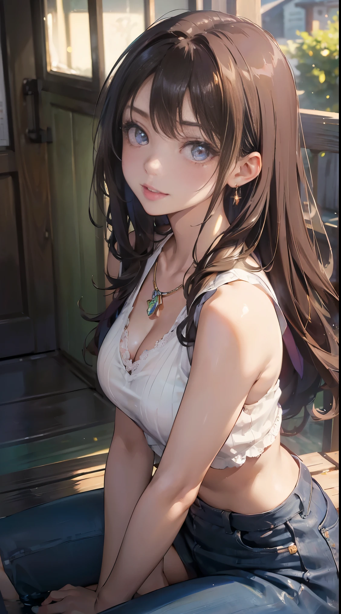 exercise, outdoors,morning,day, sunlight, looking at viewer, canaprets, pants, 1girl, masterpiece, absurdres , cinematic lighting,bust shot,extremely detailed CG unity 8k wallpaper, cowboy shot,
