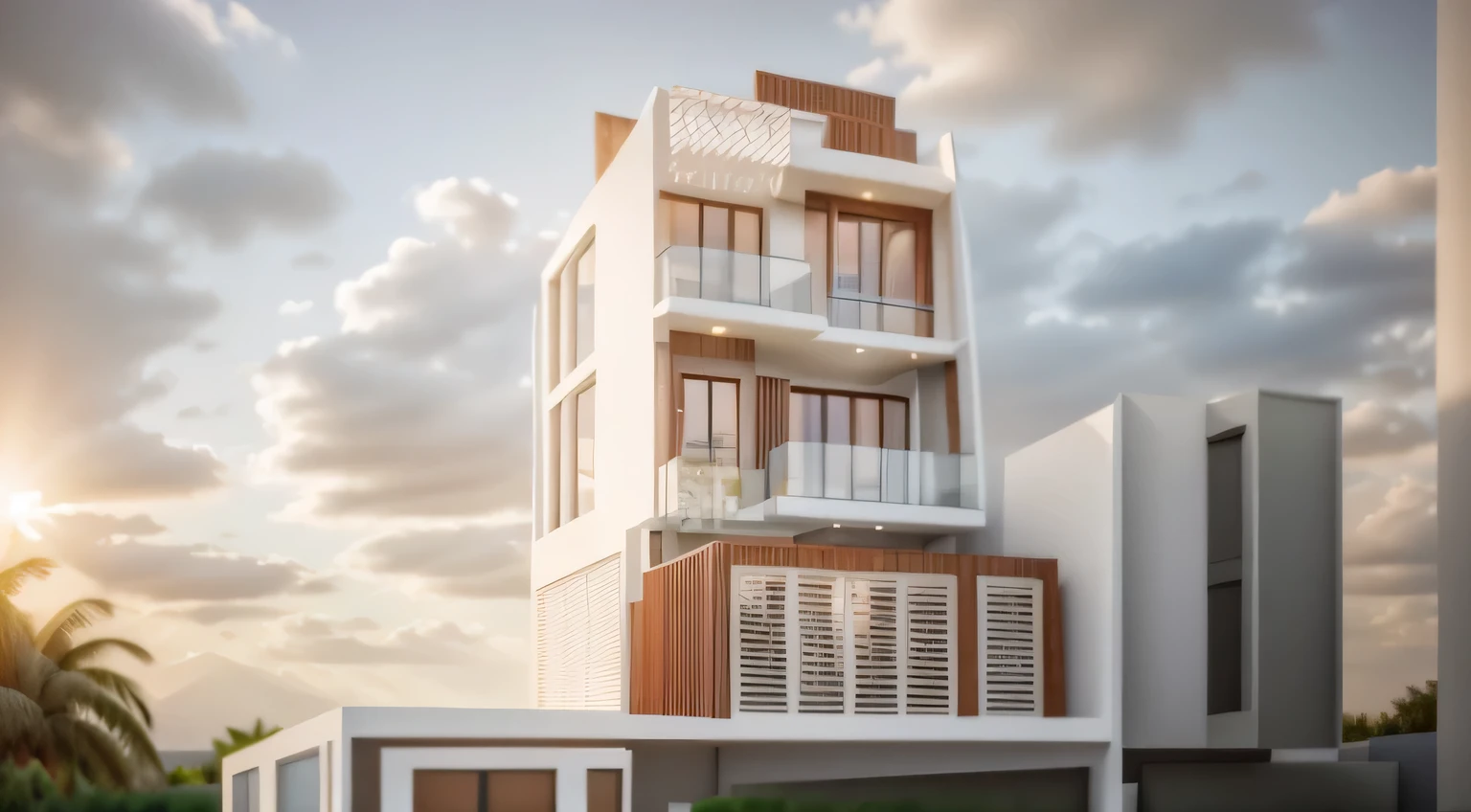 the exterior of the house, daytime, realistic, (( render vray )), cloudy sky, morning, sunlight, spring light, detailed, modern style, clear image, glasses, high reflection,
RAW photo,  8k UHD, DSLR, soft lighting, high quality, film grain, Fujifilm XT3