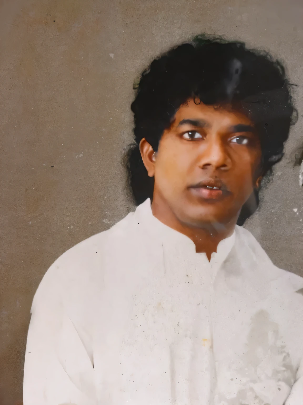 A Sri Lankan man dressed in white,realistic