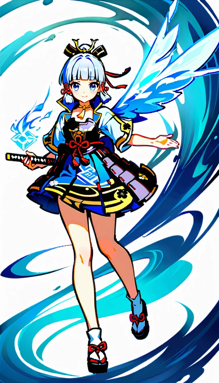 (masterpiece, best quality:1.2), 1girl, solo, bust or full body, aquarelle coloring, genshin impact inspired style,