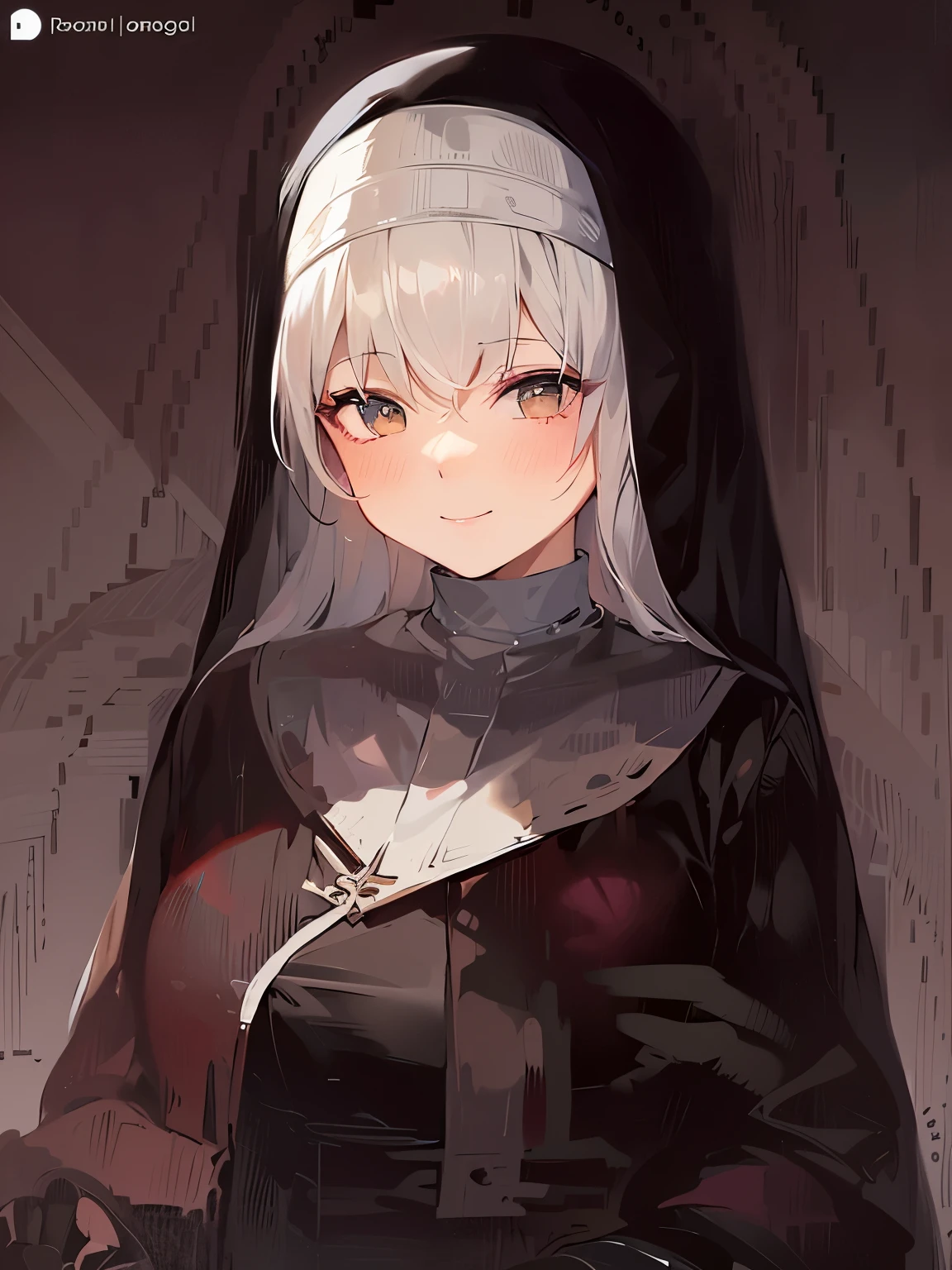 nun, smile, cute