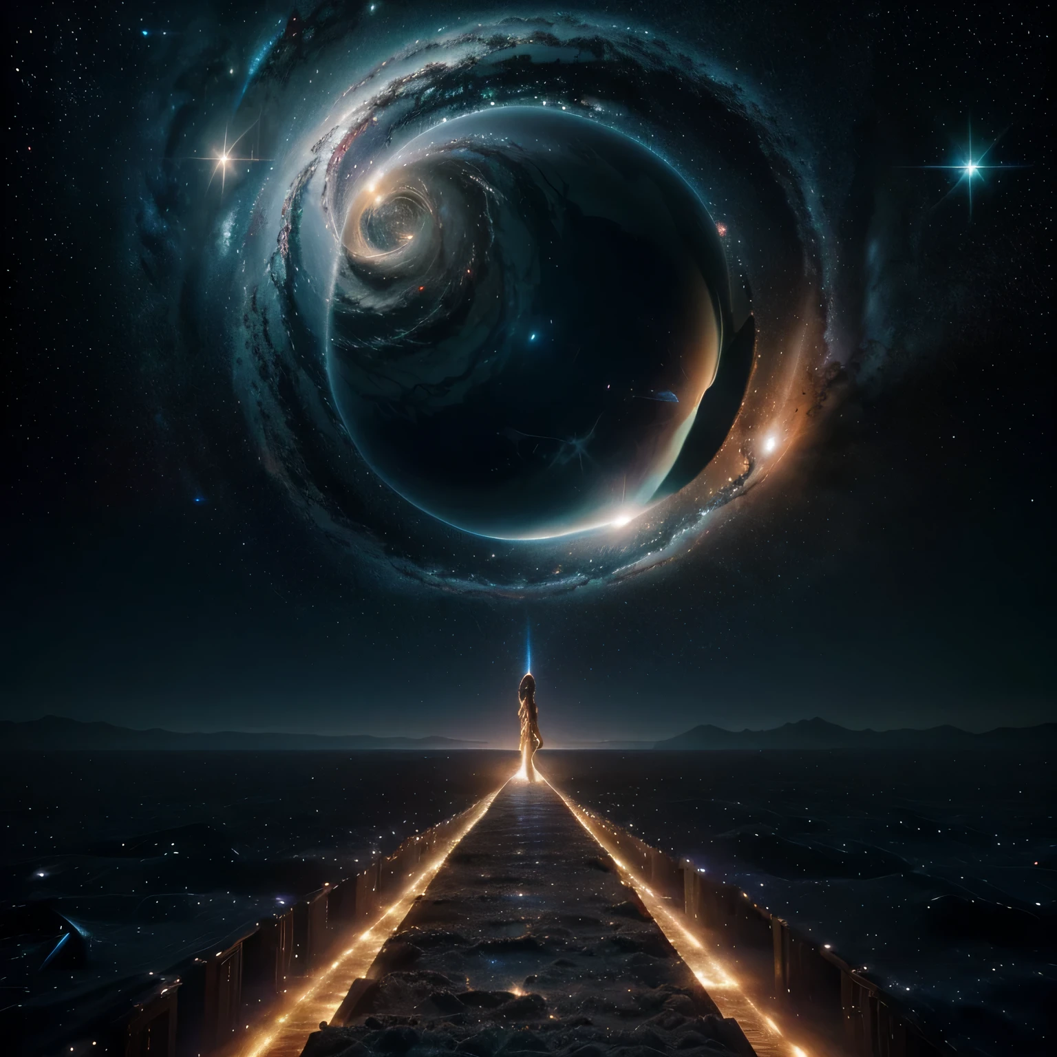 (best quality,4k,8k,highres,masterpiece:1.2),ultra-detailed,(realistic,photorealistic,photo-realistic:1.37),illustration,cosmic scene,swirling galaxies,shooting stars,celestial wonders,vibrant colors,dreamy atmosphere,galactic beauty,majestic,ethereal,magical,luminous,stellar vibes,lively motion,cosmic exploration,spectacular display,mesmerizing,limitless universe,awe-inspiring,unfathomable depths,interstellar journey,otherworldly experience,space-time continuum,expansion of the cosmos,sensational panorama,infinite horizons,celestial orchestra,dancing lights,stellar dust,cosmic energy,cosmic ballet,captivating view,twinkling lights,spiral galaxies,surreal dimensions