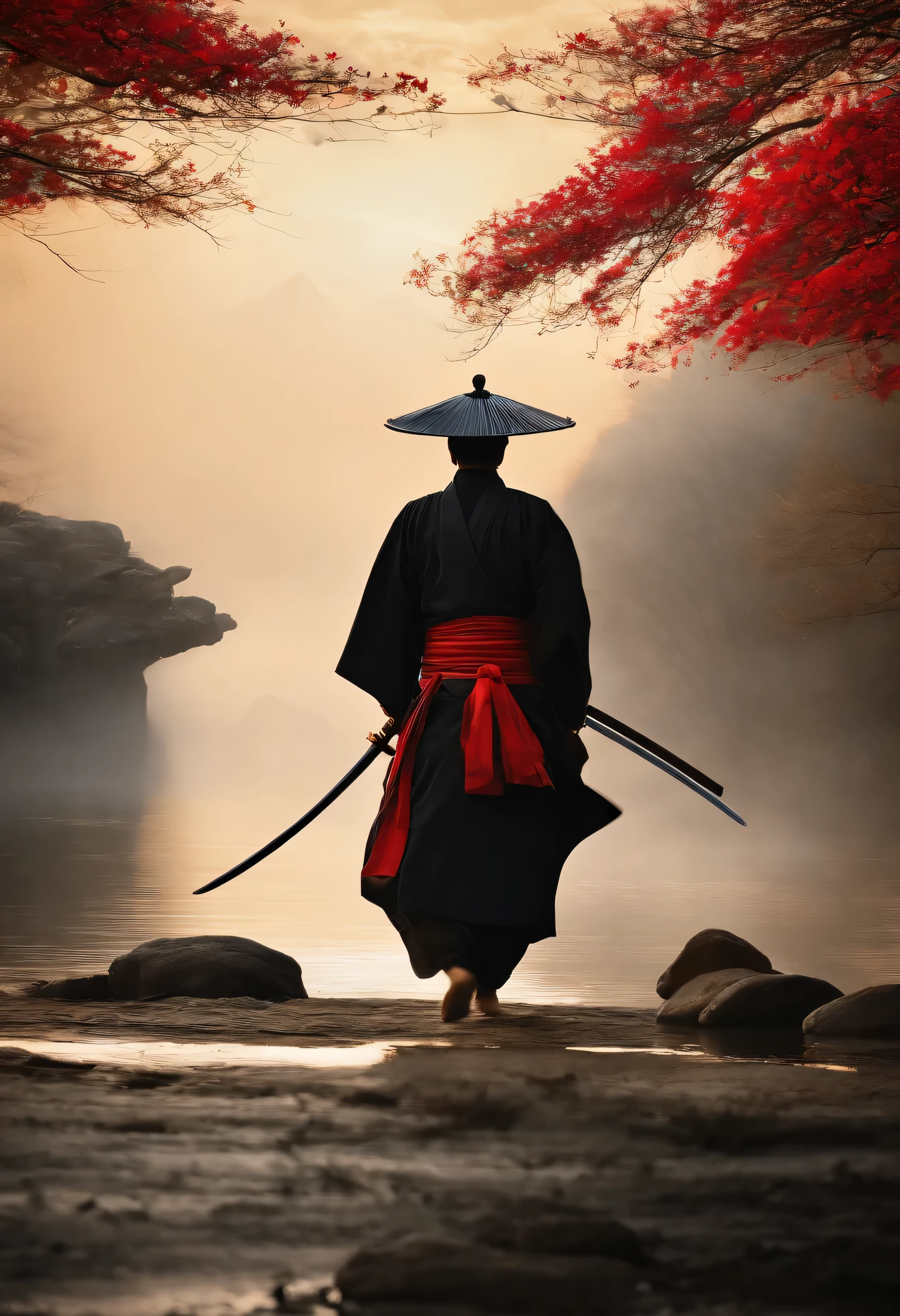 Um Samurai virtuoso, perdido no tempo em um mundo de desordem; where principles, Values and good customs no longer exist and are no longer honors. sad and lonely, Living by Your Moral Code, He follows the walk with his shoulders girded in a deep spiritual depression