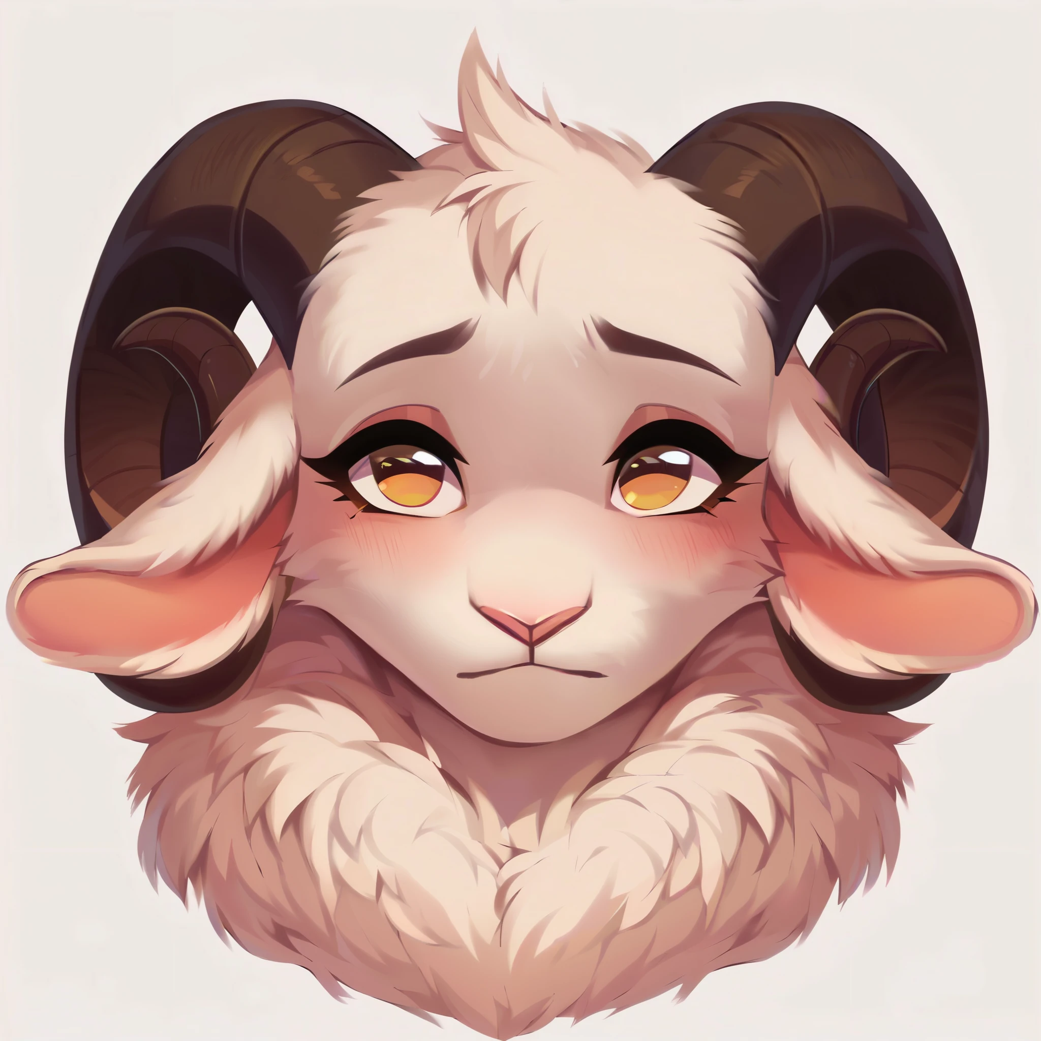 score_9, score_8_up, score_7_up, score_6_up, score_5_up, score_4_up, show accurate, full body, simple background, feral goat, female goat, adorable face, goat horns, horizontal pupil, golden eyes, white fur, shy look, mane covering the neck,