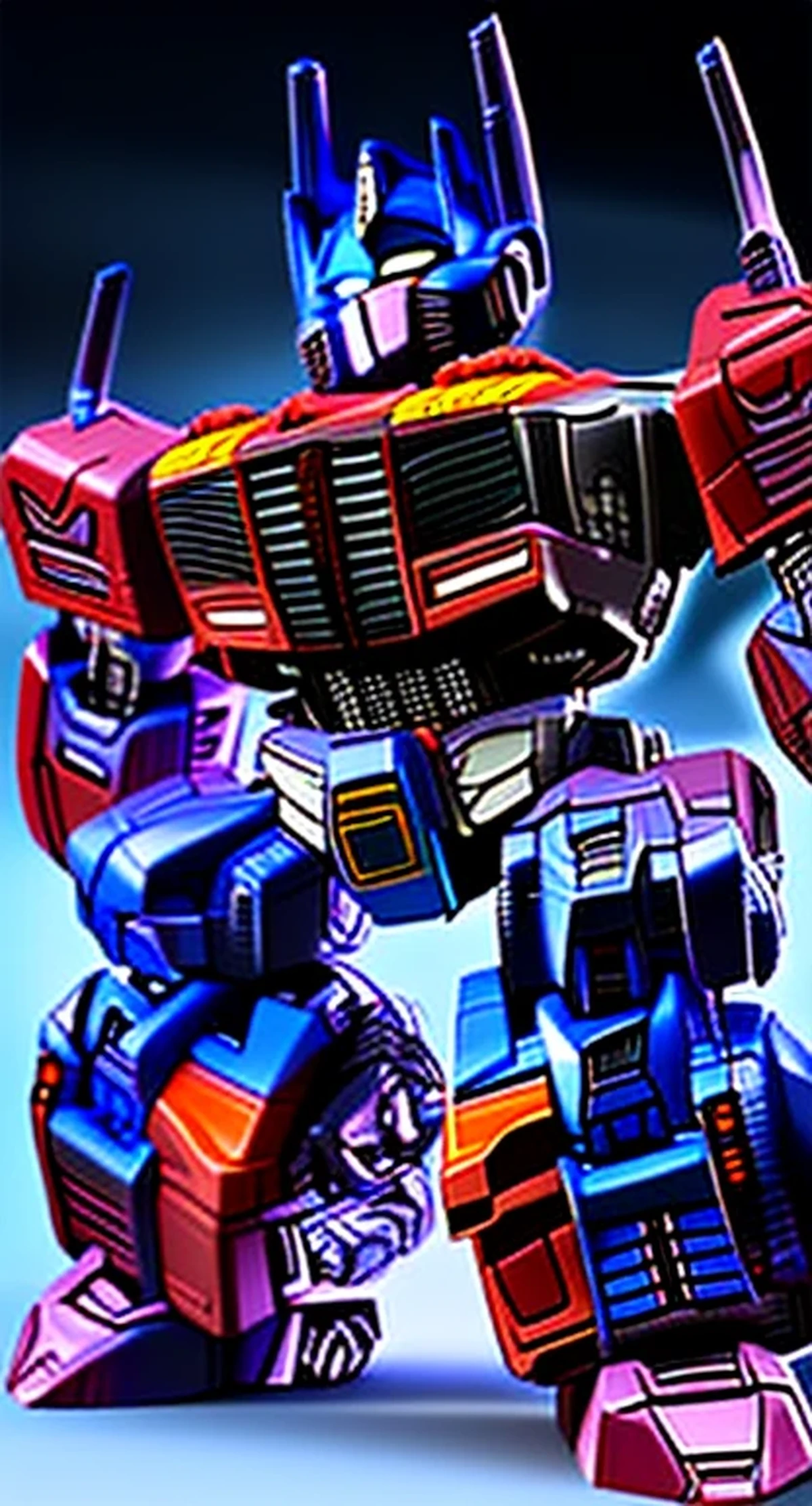 Close-up of robot toy with gun, optimus Prime Minister, Robot mode, Electrical transformers toy, goku fused with optimus Prime Minister, toy photos, Extend your arms, close up body shot, Electrical transformers!!!!!!!!!!!!!, Including the upper torso, Electrical transformers toys, Front Shot, upper half of the body, Electrical transformer, Electrical transformers tech, Electrical transformers g1, Optimal sun orientation, Prime Minister