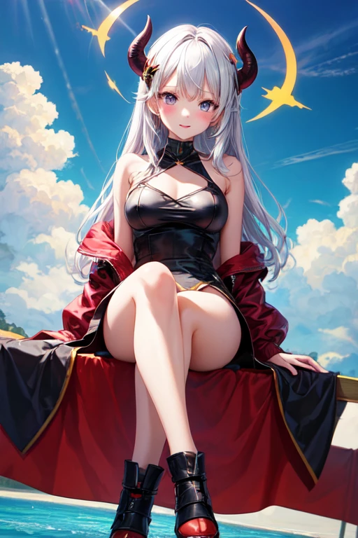 girl illustration devil