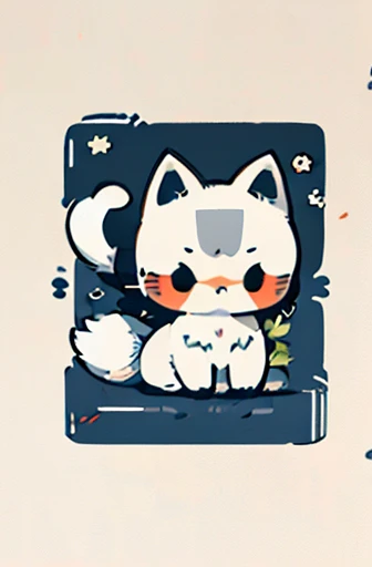 (((Animals,white monster, An illustration, Chibi))), (Sad face, Animals, fox head, wolf carcass, owl back wing, tail snake, four legs)