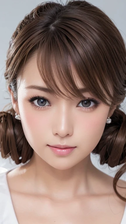 (Photoreal:1.4, 8K), highest quality, masterpiece, ultra high resolution, perfect dynamic composition, big face、round face、((light brown hair:1.4、half updo:1.4))、Highly detailed skin and facial textures:1.3, Detail of limbs, 1 girl, Cute sexy 30 year old Japanese woman, (tanned skin:1.2), ((completely enchants you:0.9)), ((nurse costume,)),Medium chest, (look away、beautiful eyes, black eye, Eyes that feel beautiful eros:0.85), sexy face:0.4, (closed mouth、small mouth、thick lips、A taste of beautiful eroticism:0.85), ((Too cute beauty:0.9))、natural makeup、((Close-up))