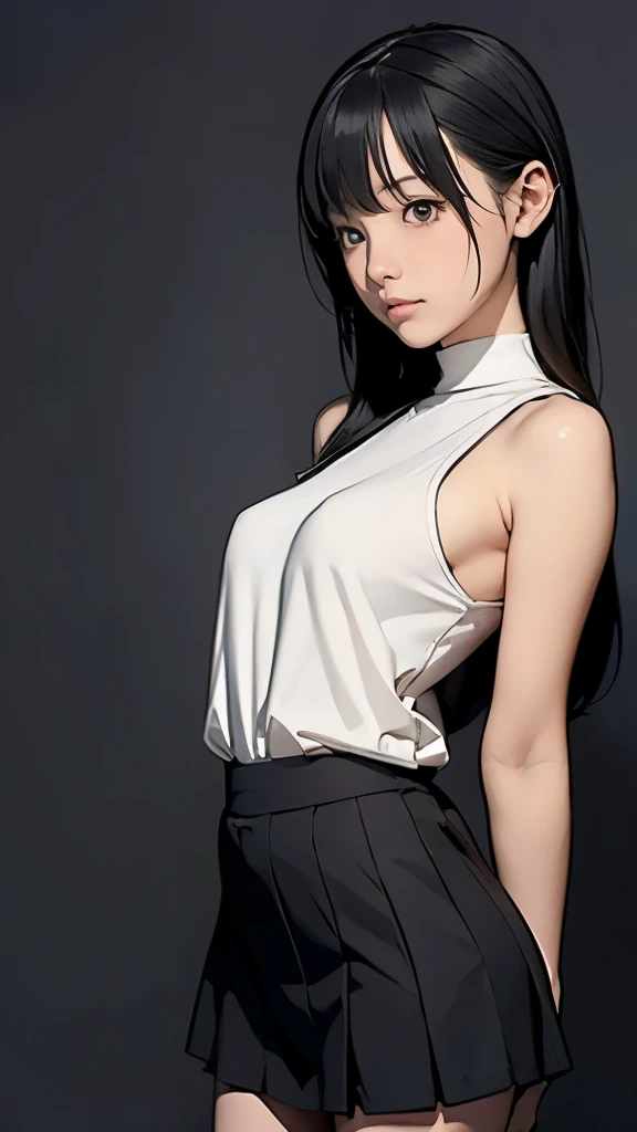 ((masterpiece, best quality)),((highres:1.2)), 1 Girl, solo, Blurred Background, (((Small breasts:1.2))), Thighs, (Stripe underwear), topless
