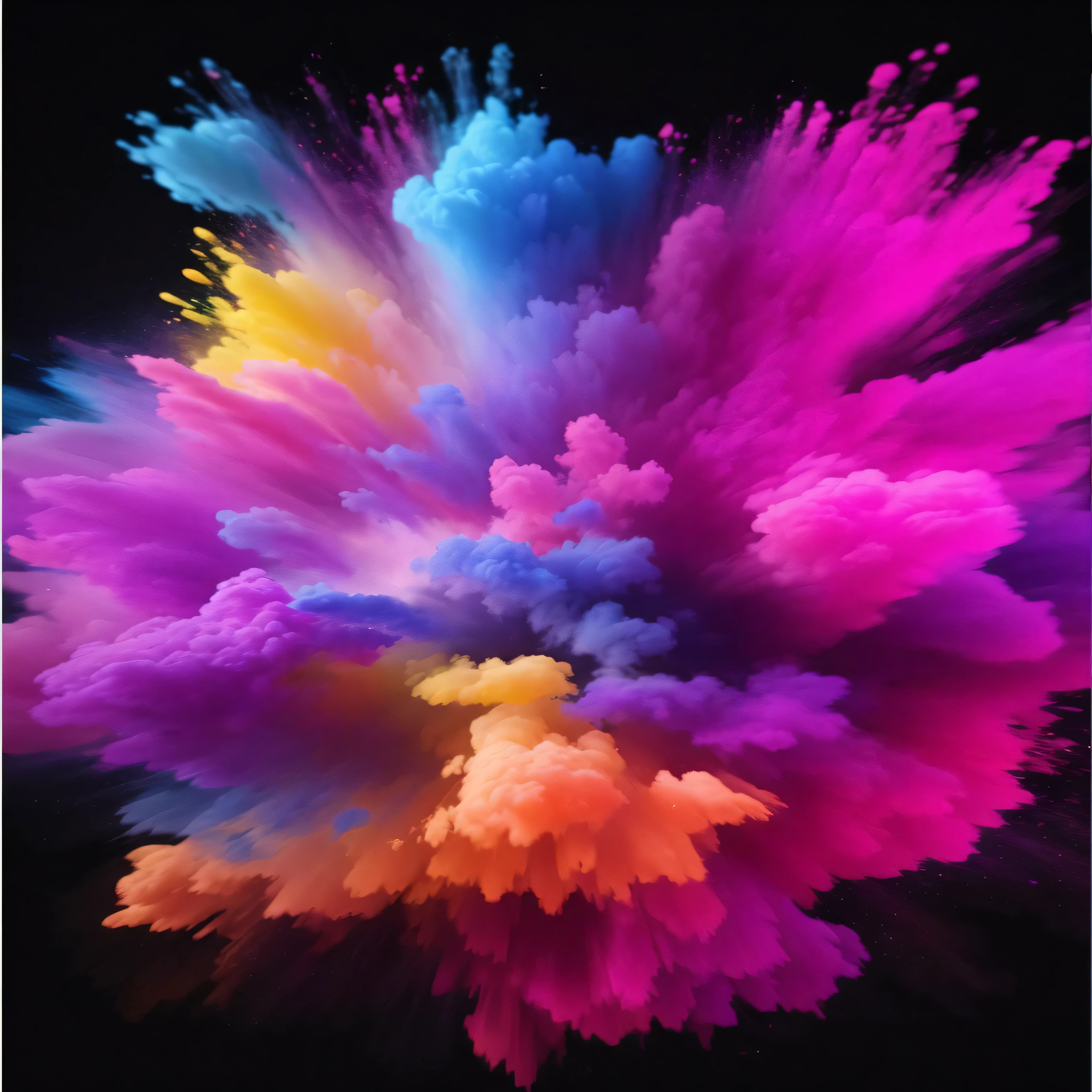 (best quality：1.4)，（best result：1.4），（Super clear picture quality：1.4），（Super clear details：1.2），Close-up of colorful paint clouds on black background, color explosion, colorful explosion, colorful explosion, color explosion, color explosions, an color explosions, color ink explosion, hq 4k phone wallpaper, hd phone wallpaper, Colorful 4k, phone wallpaper hd, Explosive color, beautiful iphone wallpaper, phone wallpaper, pop color, 4k vertical screen wallpaper