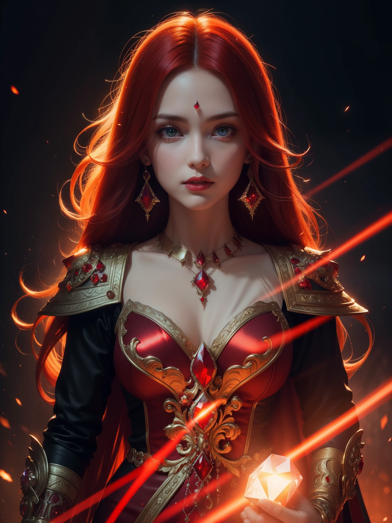 (Highest quality, masterpiece:1.2), Realistic, Ultra-high resolution, Front lighting, Intricate details, Exquisite detail and texture, Abstract, Motion Blur, Bokeh, Fantasy Setting, Low camera angle, (Detailed eyes:1.3), (Detailed body:1.3), (Detailed face:1.3), (Perfect hands:1.3) (One girl, witch, Flowing Red Hair, Dirty Skin, Long hooded cloak, Just Play, Exposed shoulders, Angry expression), White Background, Facial highlights, sexy, Fascinating, Smooth thighs, Pale skin, beautiful Detailed eyes, beautifully Detailed face, Red glow, Shadow, 星nullの, strry light, night, Blood Moon, magic, null, night null, Black Mist, corruption