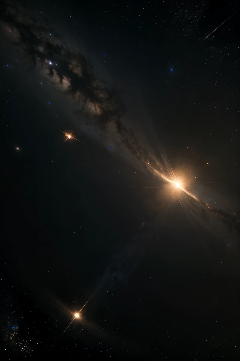 A tiny star named Sparkle nestled among the other stars in a distant galaxy.