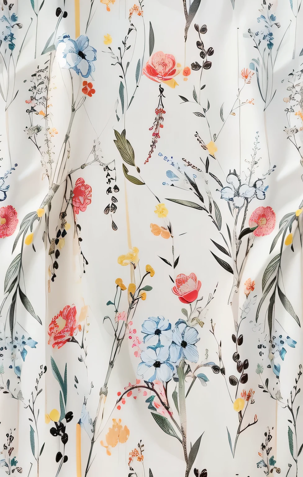 with white background,Flowers and leaves pattern, textile print, flowery, plant,Excellent details, Chinese style pattern, plant