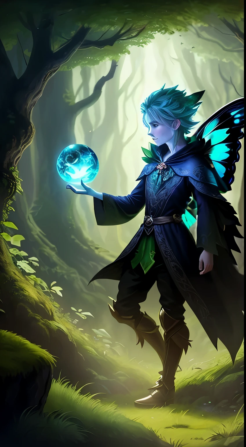Add wings that appear mystical and magical in nature, kind of looks like butterfly wings