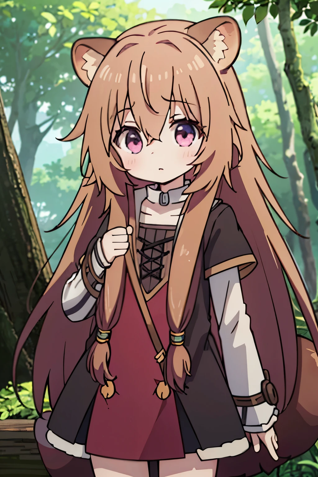 Meisterwerk, Best quality,ultra deSchwanz,Girl, ,Raphtalia,bangs,lang_Haar,braun_Haar,Tier_Ohrs,raccoon_Girl,raccoon_Ohrs,Haar_zwischen_Augen,Tier_Ohr_Flaum,,lang_sleeve,raccoon_Schwanz,Schwanz forest,gehen, nudes, nackt, haarige Muschi