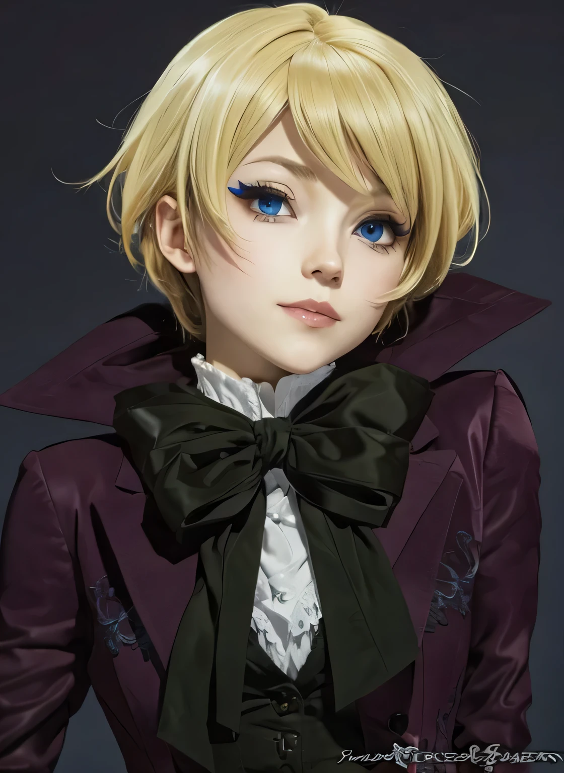Alois trancy, blonde hair , blue eye