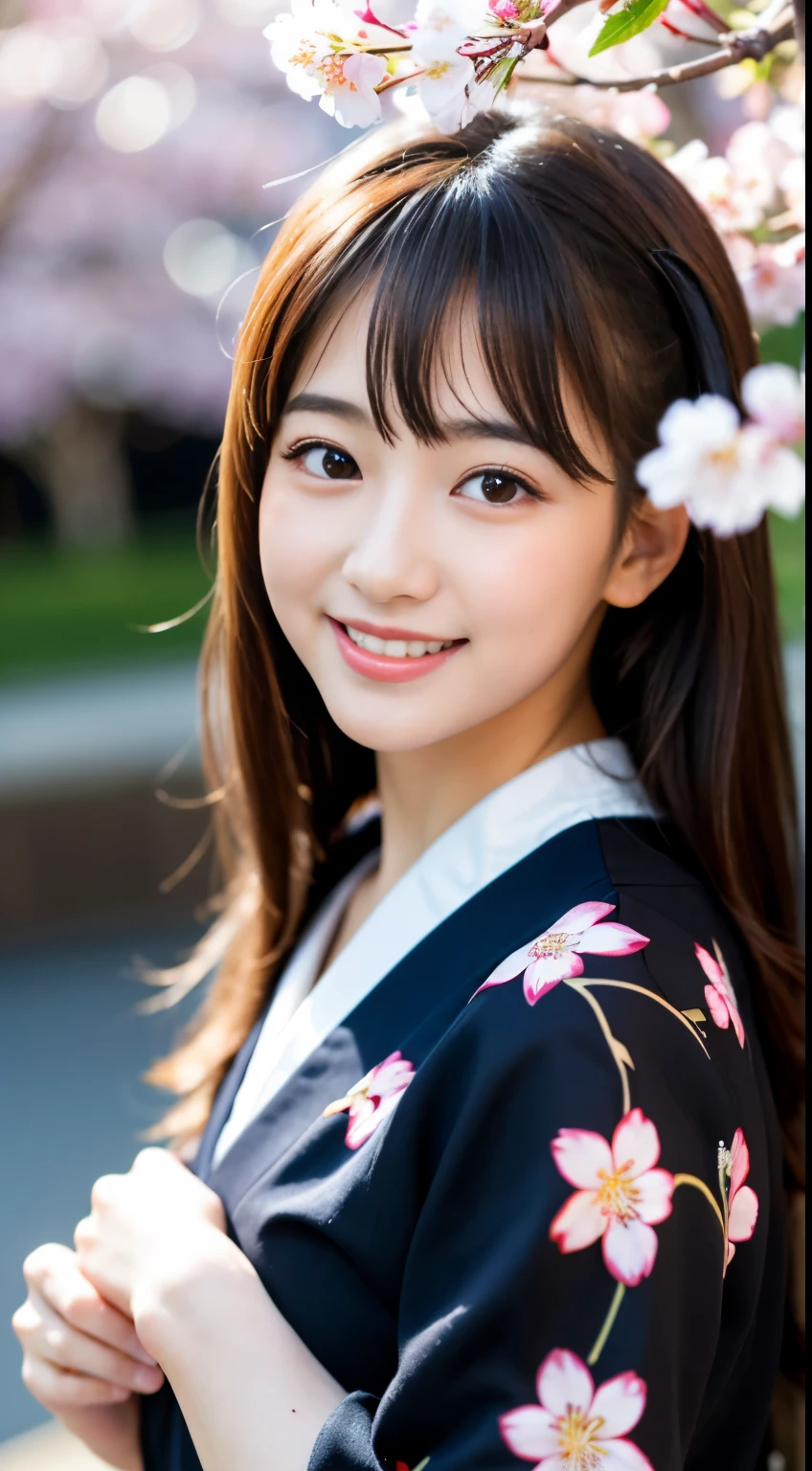 Best-quality, Masterpiece, Ultra-High-Resolution, (Photorealistic:1.4), Raw-Photo, 1girl, the most famous Japanese idol, ((overjoyed to see the first cherry blossoms)), wearing spring-clothes with cute-design, (extremely cute face like the most popular Japanese idol, (extremely beautiful big-black-eyes), extremely beautiful hair), extremely beautiful skins, extremely beautiful long-eyelashes, extremely beautiful lips, detailed cute-face, detailed big-black-eyes, detailed cherry blossoms, detailed spring-clothes, detailed cute-design
