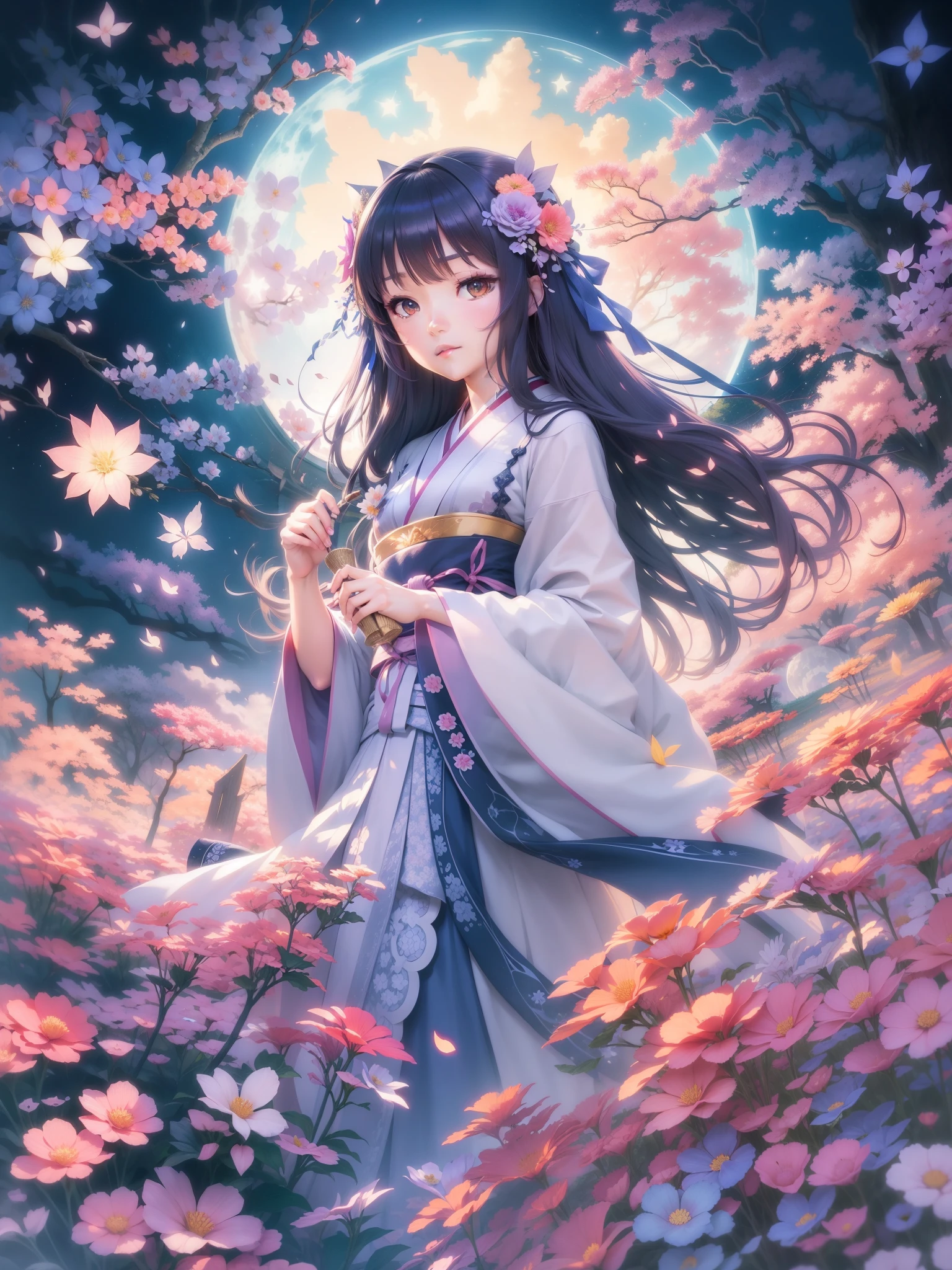 Konohana Sakihime、Beautiful woman、flower garden、universe、starseed、flora