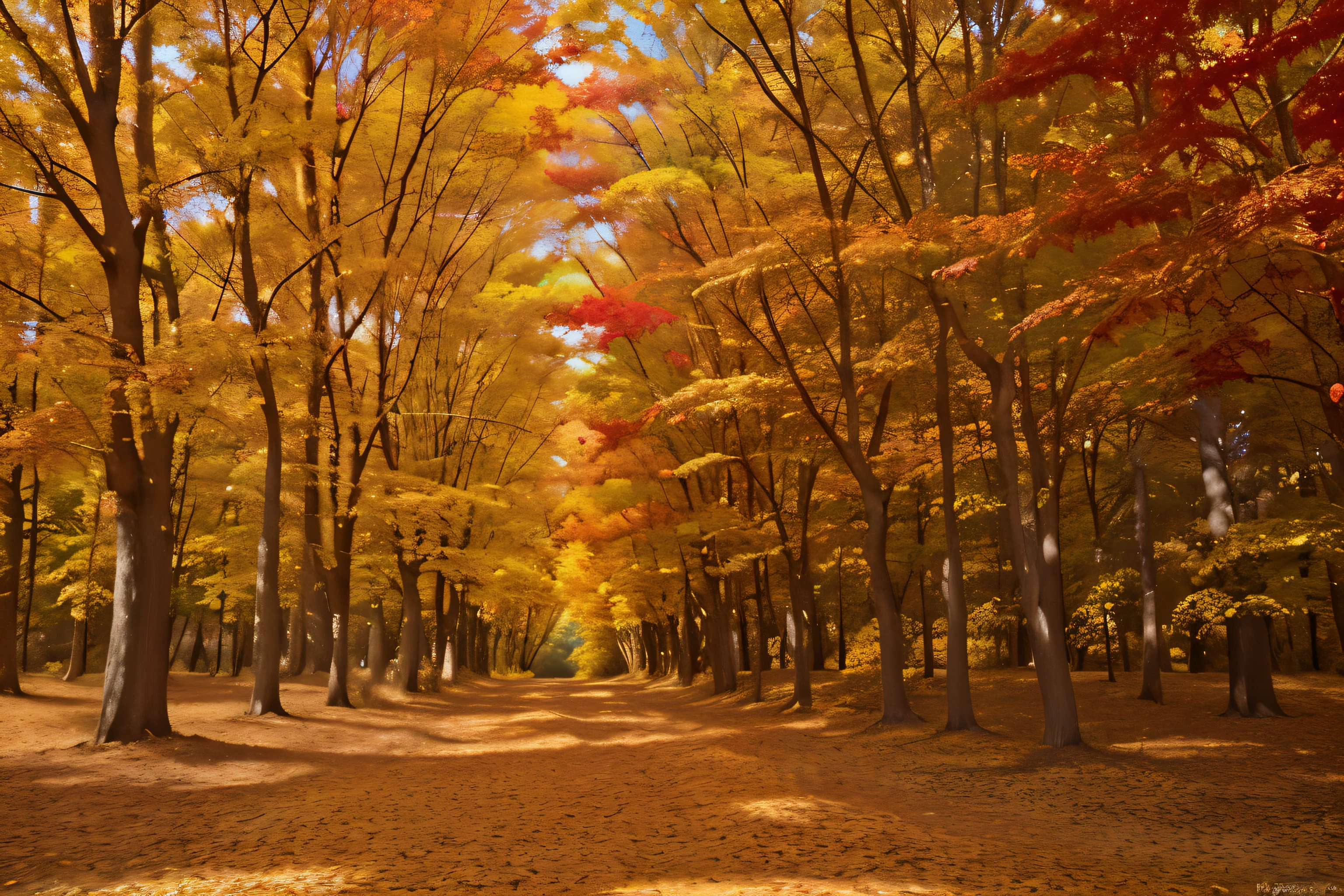autumn background: Warm colors such as red, orange, And the yellow color is reminiscent of autumn leaves..