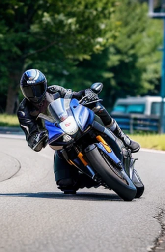 best quality, detailed, beautiful, insanely detailed, absurdres,perfect , Japanese woman,black hair,27 years old, (slender), (small breasts),Two racer replica motorcycles speeding down the highway