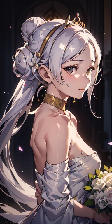 {(watercolor image:1.2)}, {(1 woman, 30yo, small breasts),braid hair intricately}, {(gray colored yukata:1.2),(fundoshi:1.2),(wet clothes:0.8)}, bdsm,shibari,breasts bondage, embarrassing,{(obscene pose:1.2)},{(very ecstasy:1.2),(writhing:1.4)},half open eye,arms behind,nipples, {(chain shibari:1.2),(training:1.2),confinement, chain bondage, chain restraint,chain bind limbs,chain bind body,chain in collar, shackles},side view,classical realism, {in dark stone prison, candle}, more prism, vibrant color
