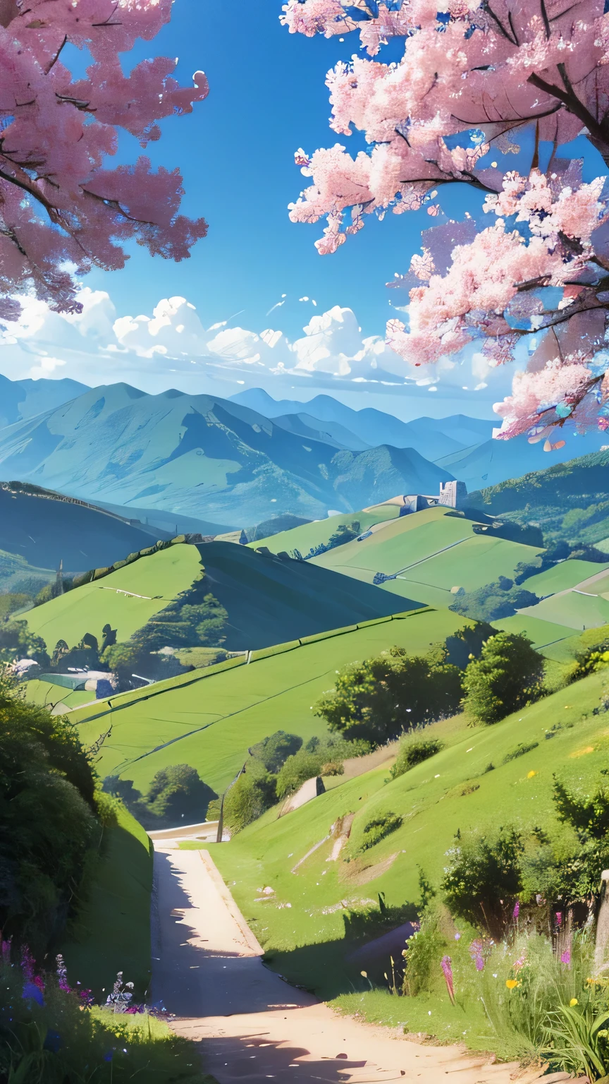 paisaje anime primavera