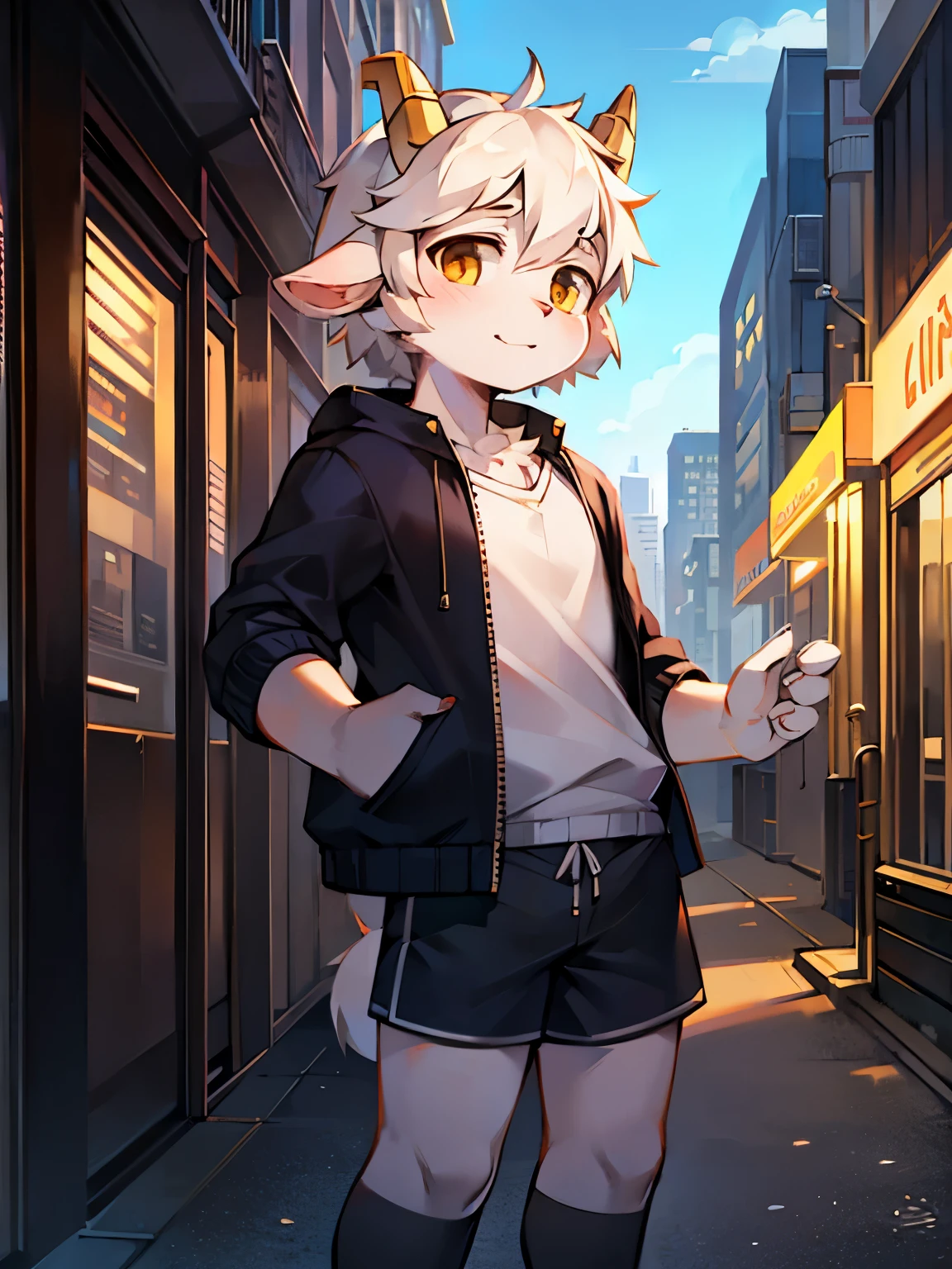 Hyena Boy,Gray fur,Topless, mammal, hairy,Gray Eyes,upscale hotel,goggles,moon tattoo,Cover your crotch with your hands,inventor,Star decoration,Transparent swimming trunks quality