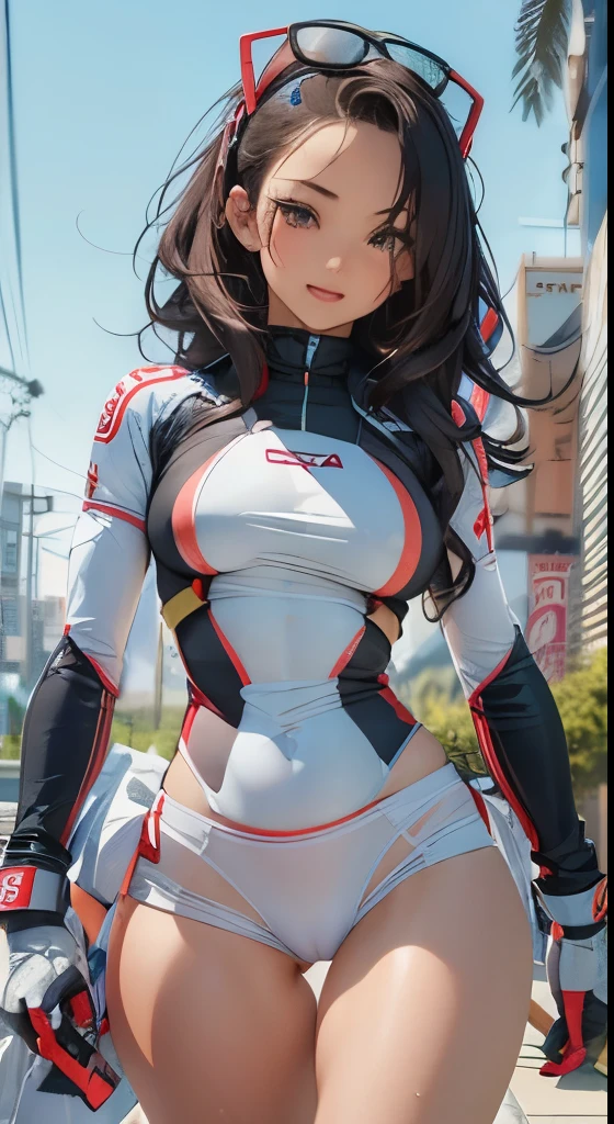 (hyper real),(High resolution), (8K), (high detail),  Plump Breasts, Plump Ass,white bikini, whiplash, (Plump) Plump Body, Plump,, ecstatic expression,  (Beautiful eyes in every detail) , (highest quality), (Super detailed), plump body,, (detailed face), alone, (dynamic pose),  thin underwear, small underwear, I can see my underwear,, big areola, butt, 大きなbutt, long legs, Huge, bumps in the nipple area,