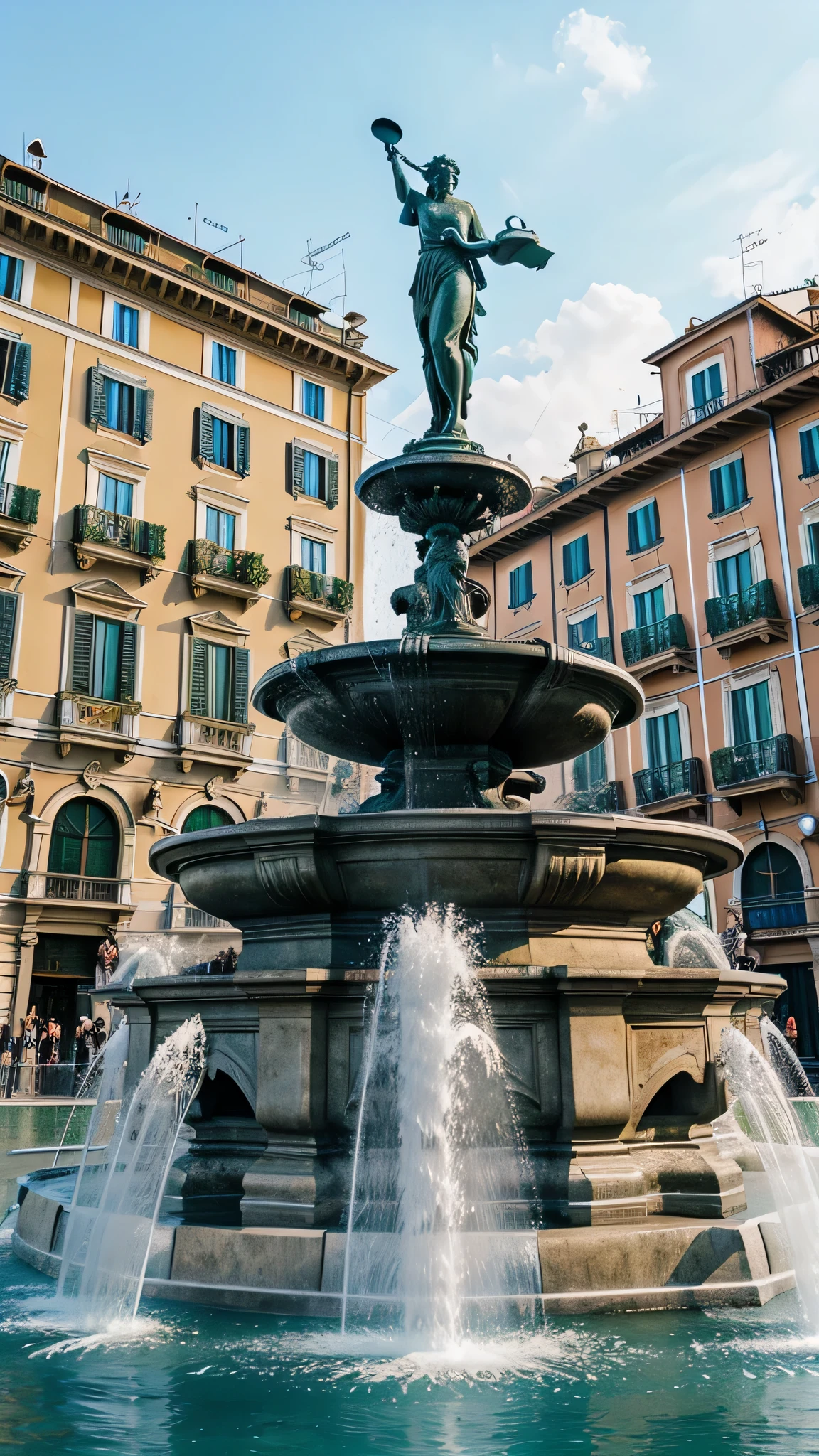 Fountain in Milan, Italy