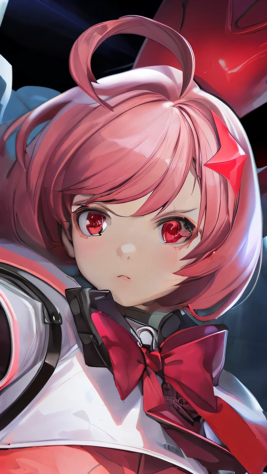 1 girl, red eyes, red hair