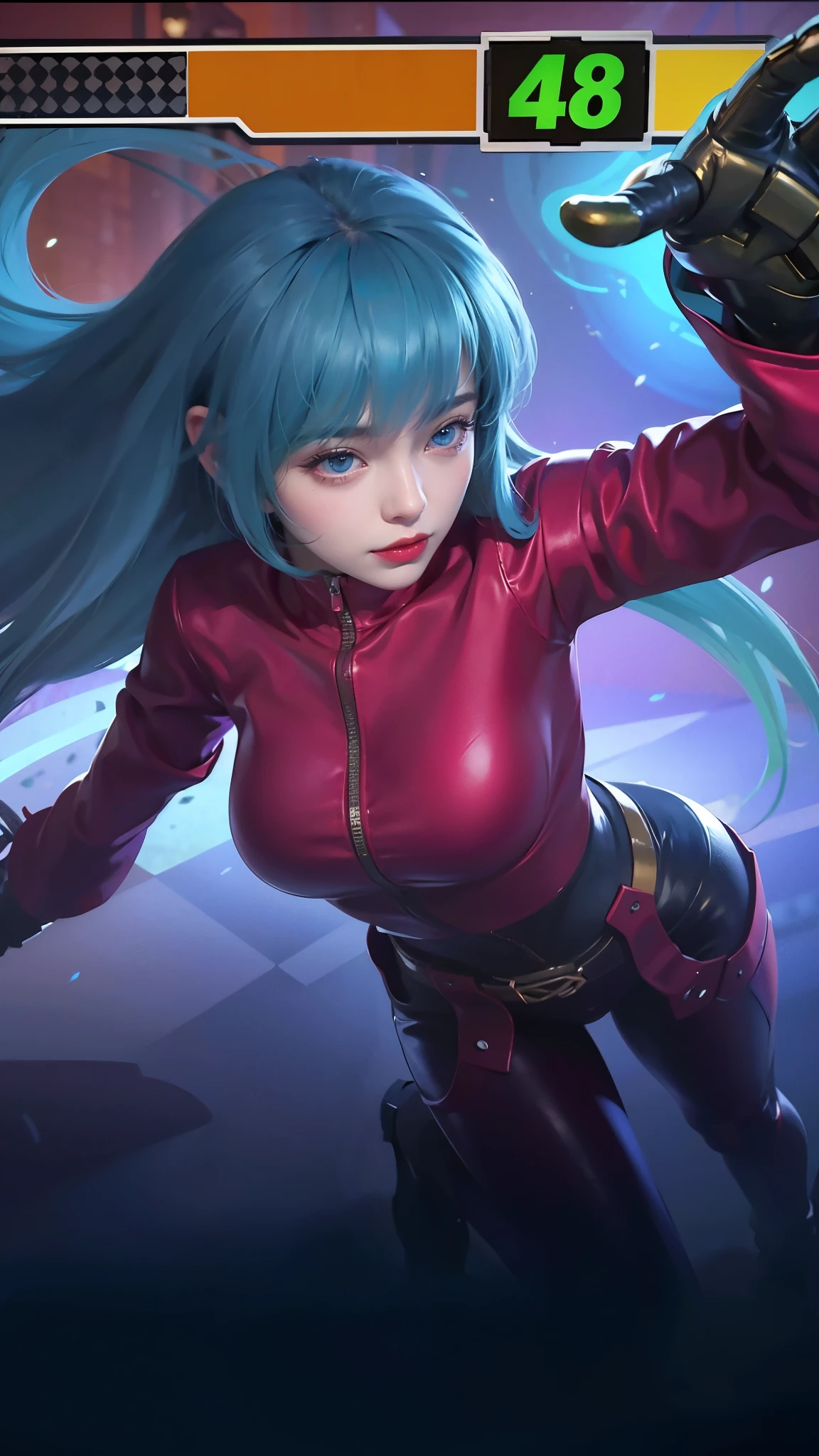 8k, ultra hd, ultra detailed texture, hyper realistic, masterpiece, detailed texture, detailed face, detailed skin, detailed lighting, (photorealistic:1.5), best quality, beautiful lighting, cinematic lighting, professional lighting, ultra highres, realistic, detailed hair, real hair, high quality, (realskin:1.5), extremely detailed, finely detail, ultra-detailed, 1girl, blue hair, real hair, red lips glossy, detail eyes, blue eyes, cinematic background