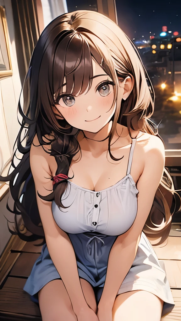 22 year old woman、one&#39;s home、hair is brown、long hair、fluffy feeling、chest is big、entrance、very cute、night、very kind smile、sexy、sitting、upper body shot22 year old woman、one&#39;s home、hair is brown、long hair、fluffy feeling、chest is big、entrance、very cute、night、very kind smile、sexy、sitting、upper body shot