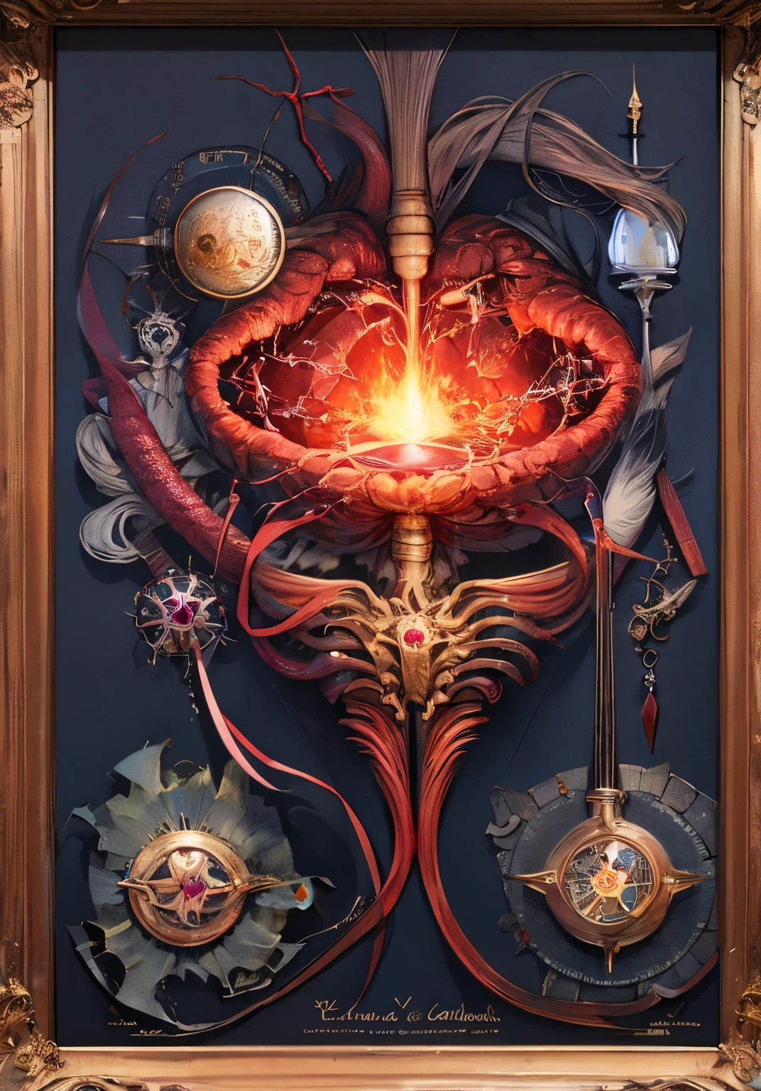 beautiful witch、Internal organs、heart、Blood vessel、gun、Highest image quality、tremble、art