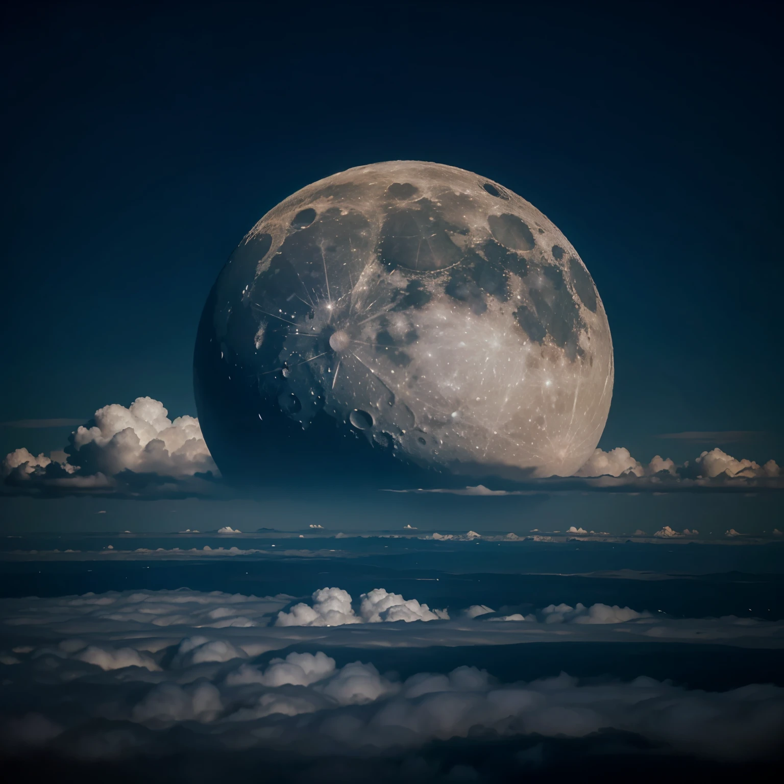 Moon in sea of clouds